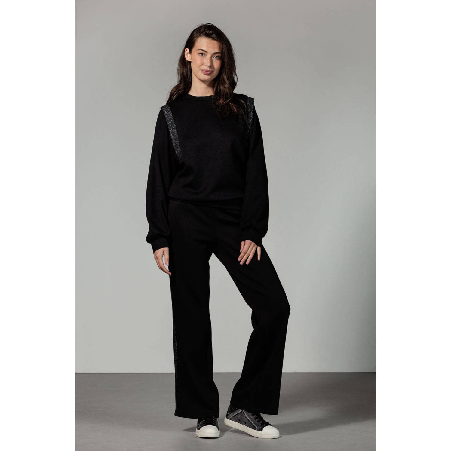 Tramontana flared broek zwart
