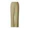 Base Level Curvy regular high waist casual broek met linnen groen