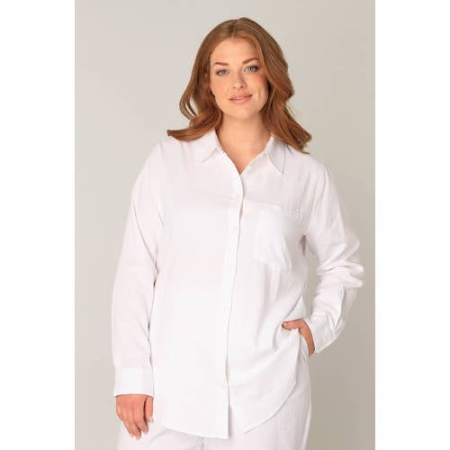 Base Level Curvy blouse ecru afbeelding