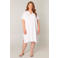 Base Level Curvy jurk met linnen ecru