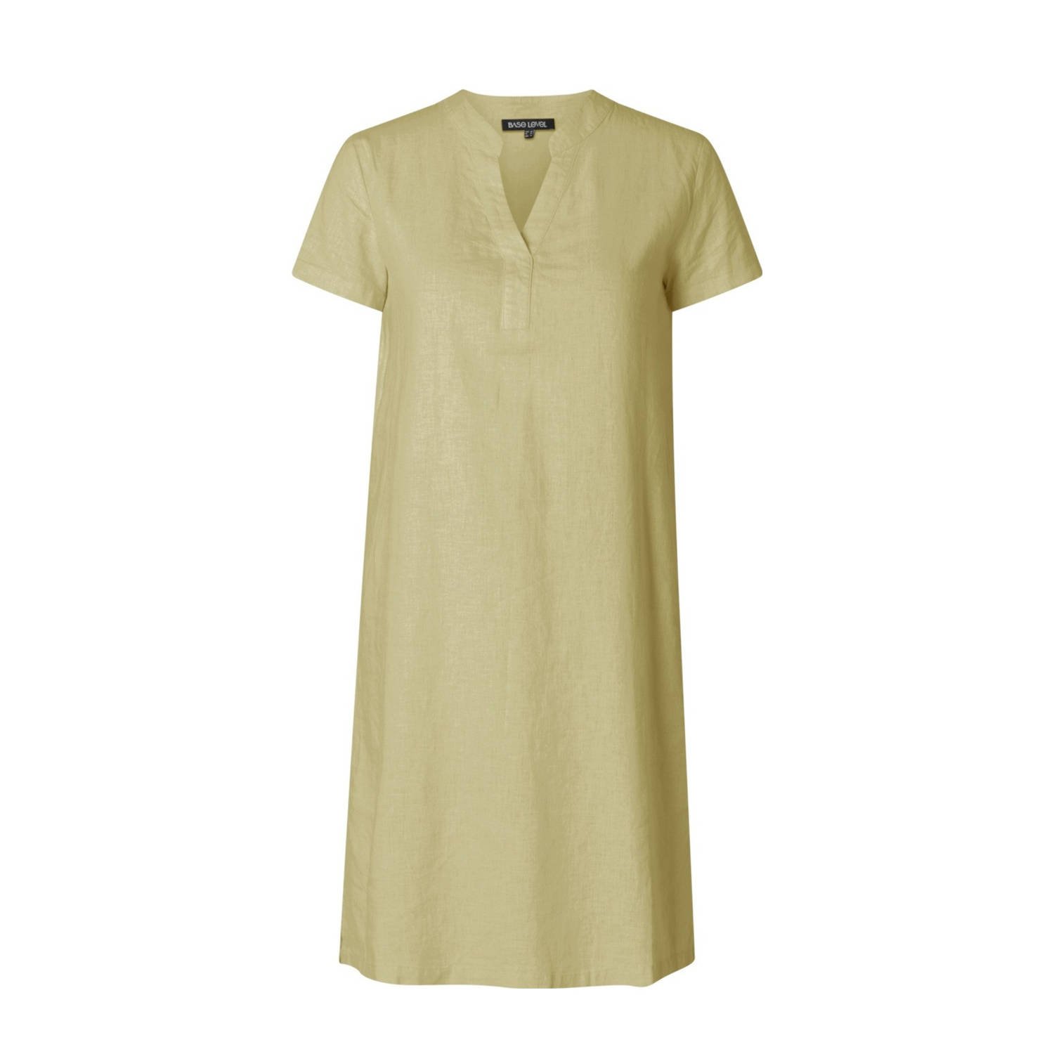 Base Level Curvy Tuniekjurk Yacinthe met linnen