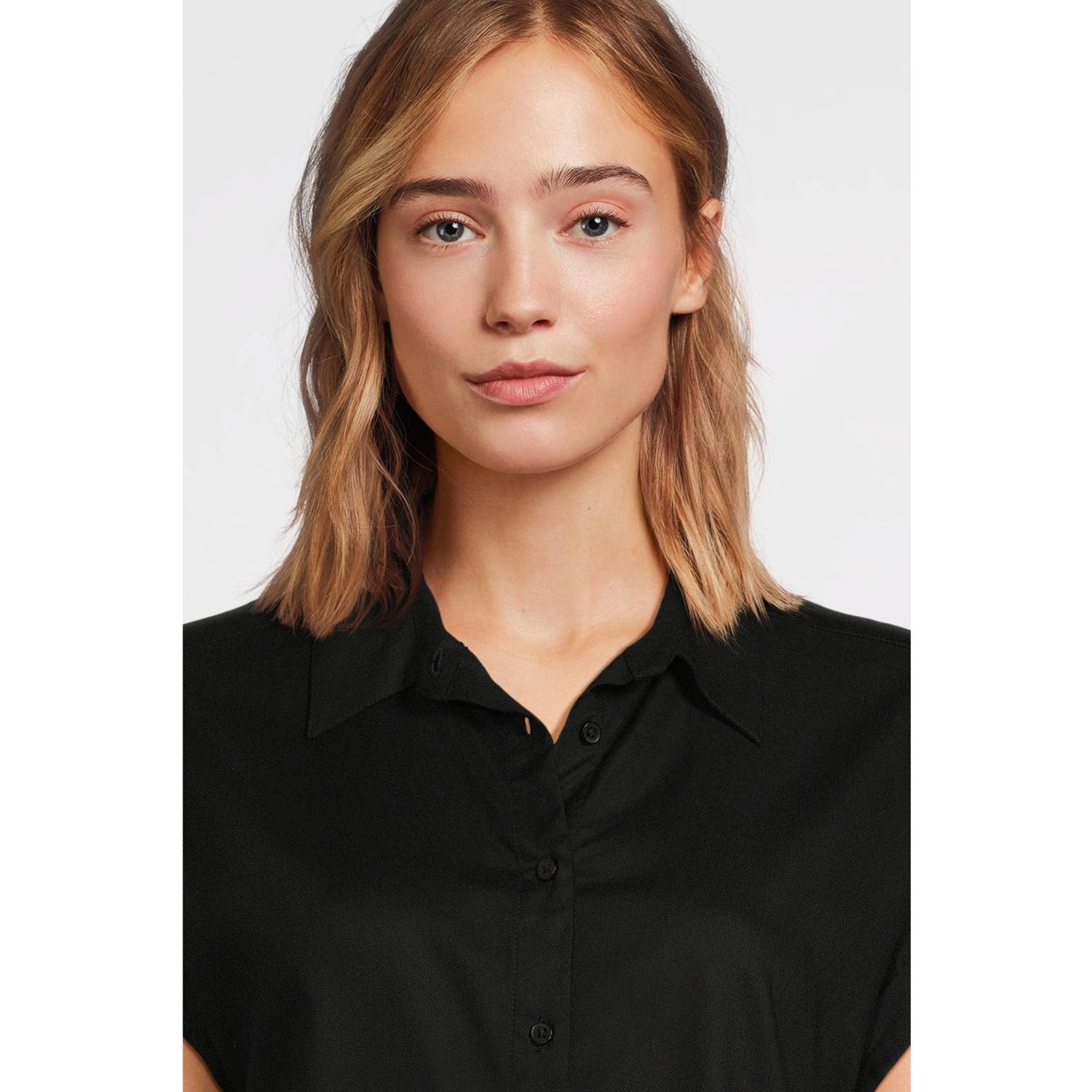 Imagine blouse met korte mouwen zwart