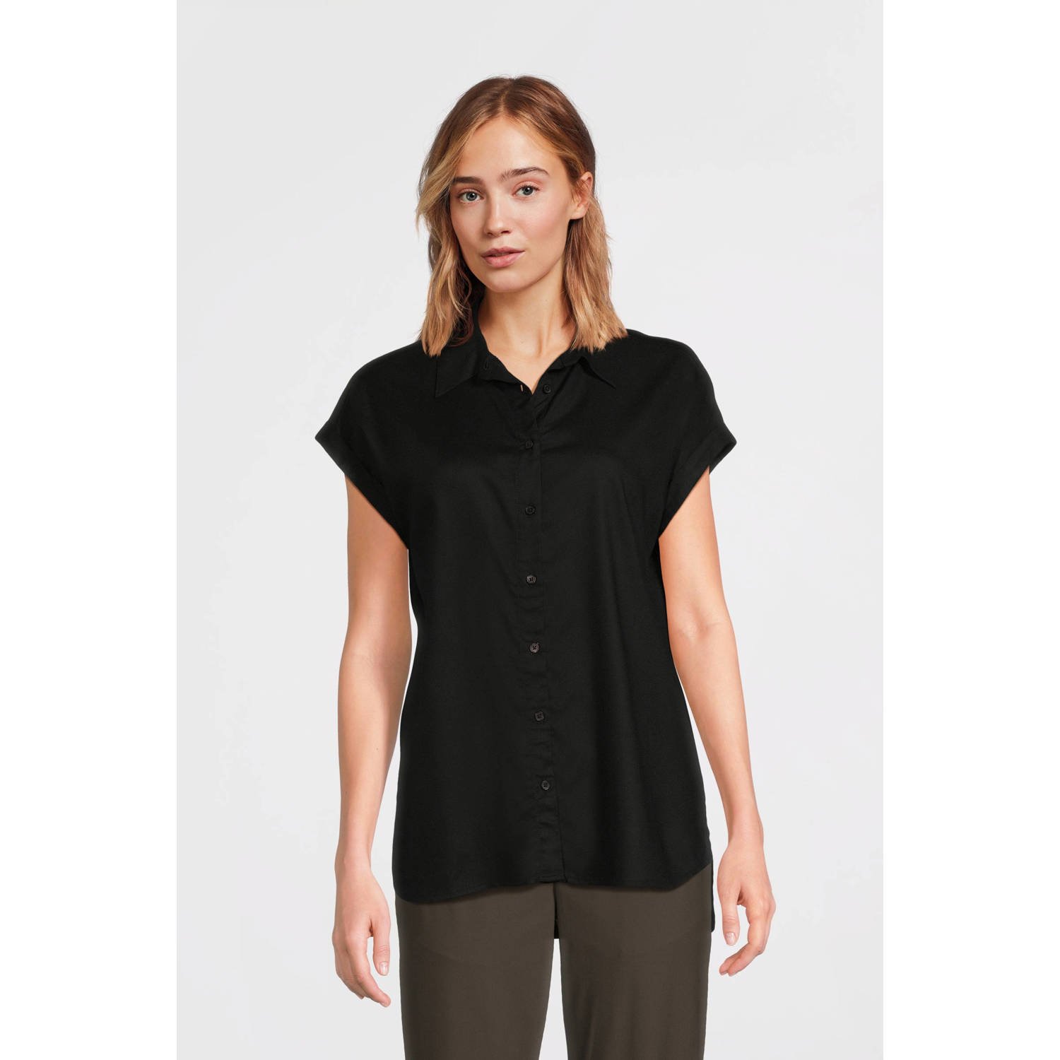 Imagine blouse met korte mouwen zwart