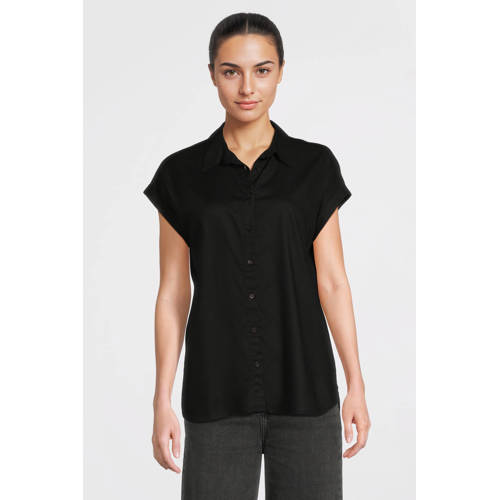 Imagine blouse met korte mouwen zwart afbeelding