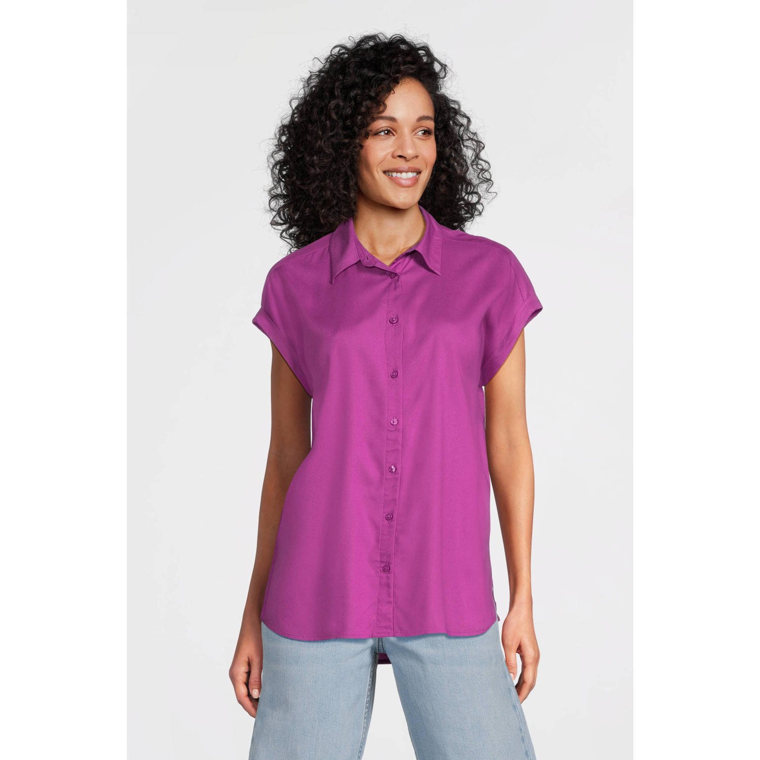 Imagine blouse met korte mouwen roze