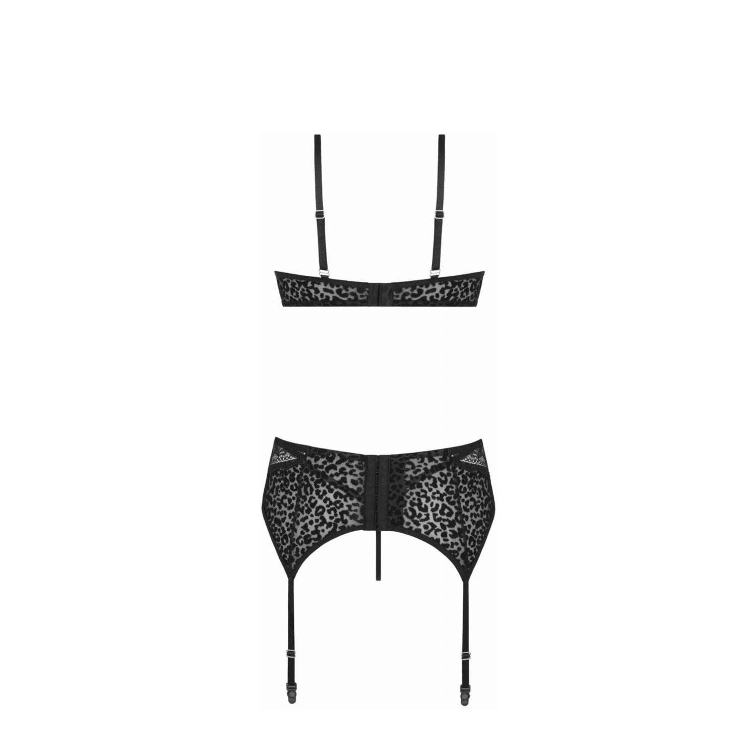 Christine le Duc 3-delige lingerieset Sanne zwart