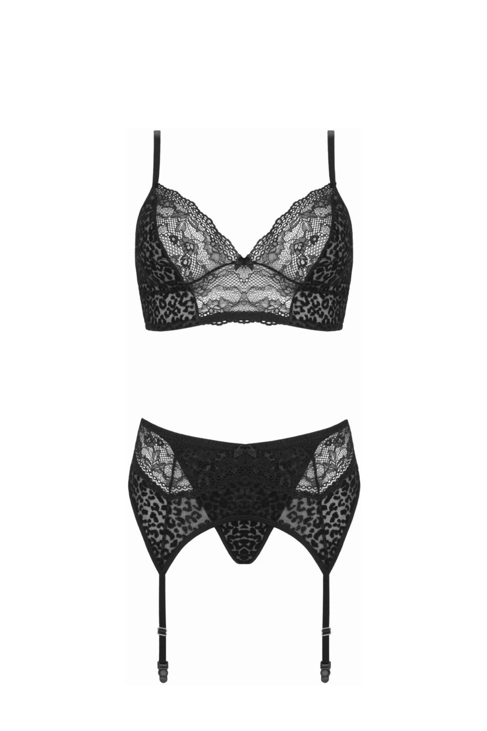 Christine le Duc 3-delige lingerieset Sanne zwart | wehkamp