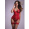 Christine le Duc jarretelkorset Marzia met beugel en string rood