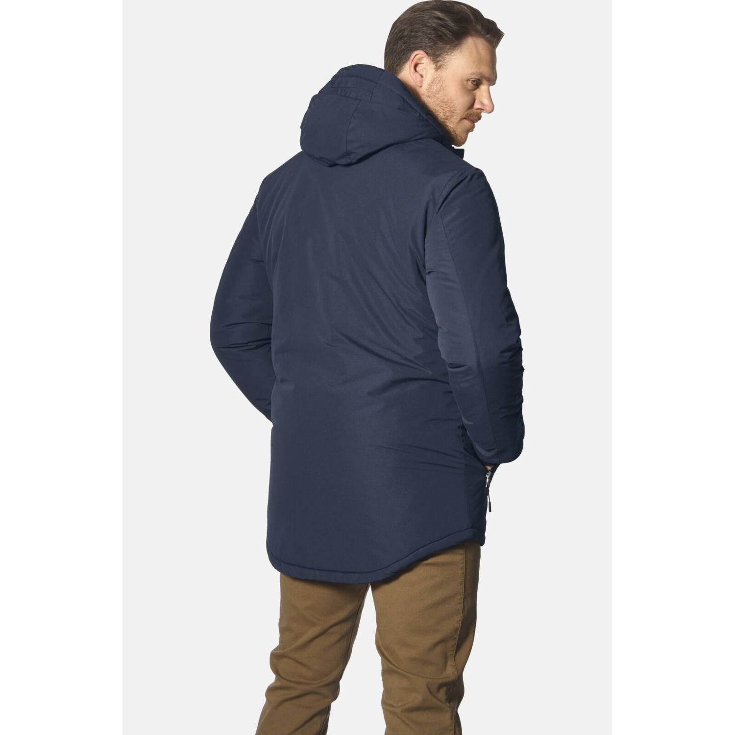 Jan Vanderstorm winterjas RASMUND Plus Size donkerblauw