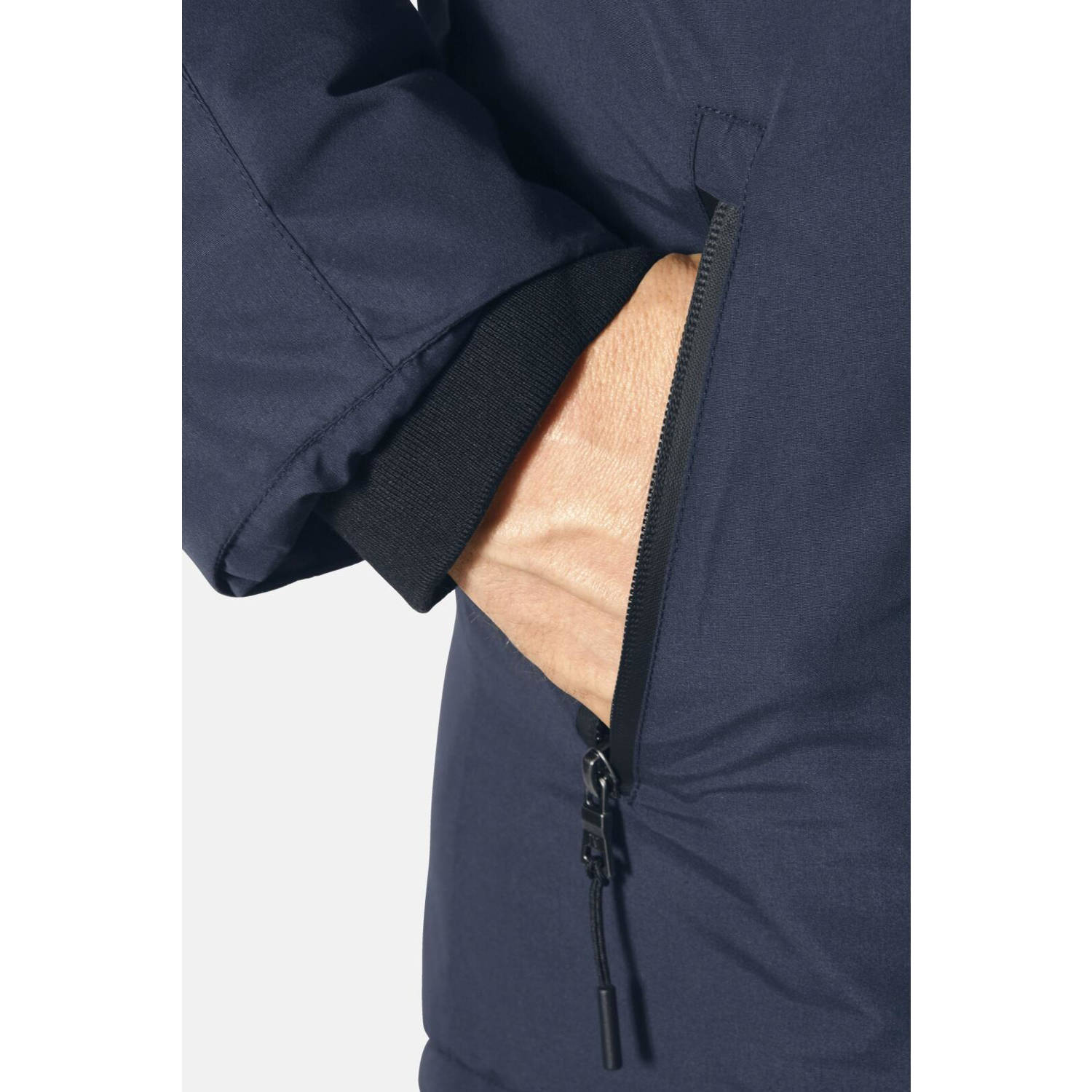 Jan Vanderstorm winterjas RASMUND Plus Size donkerblauw