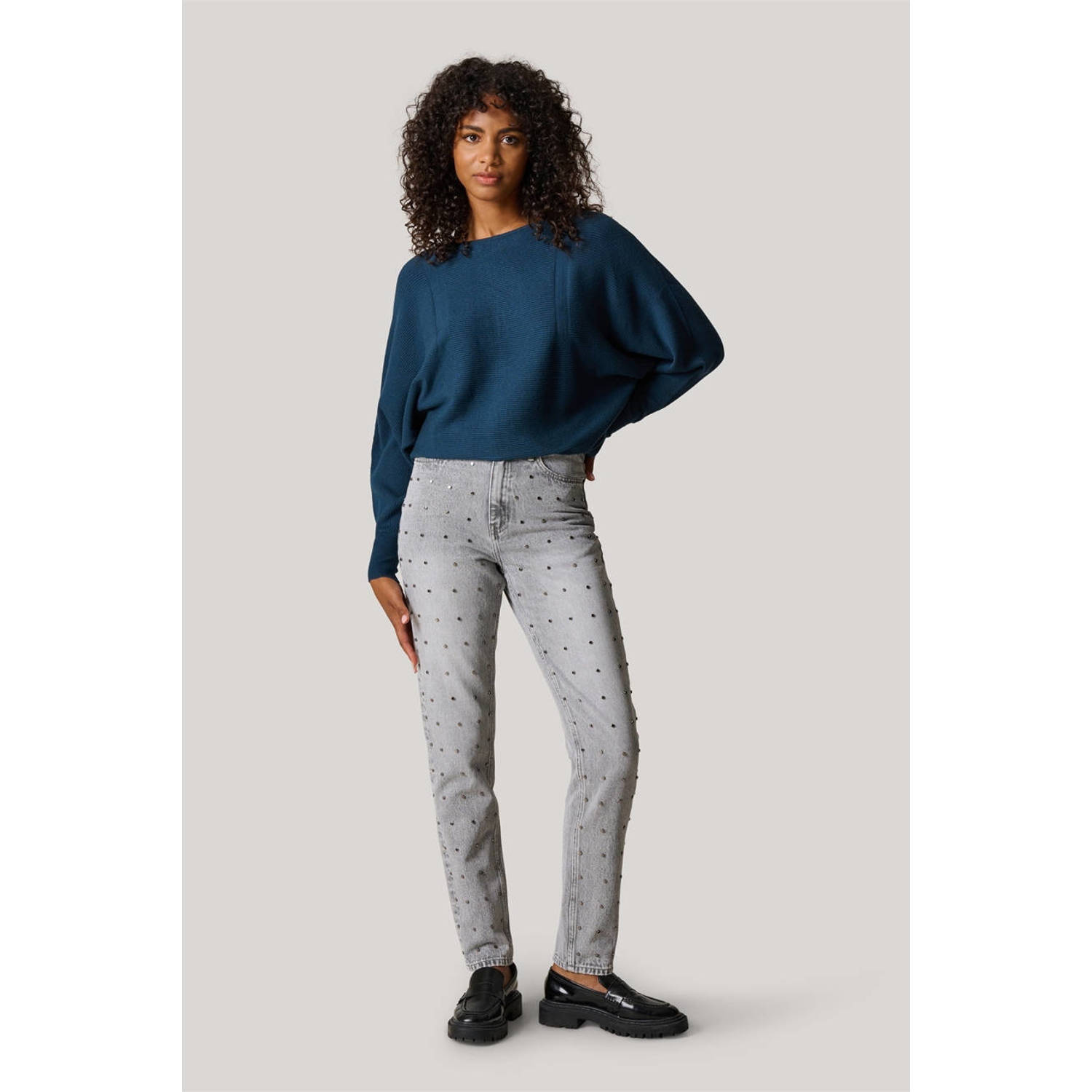 Shoeby gebreide trui donkerblauw