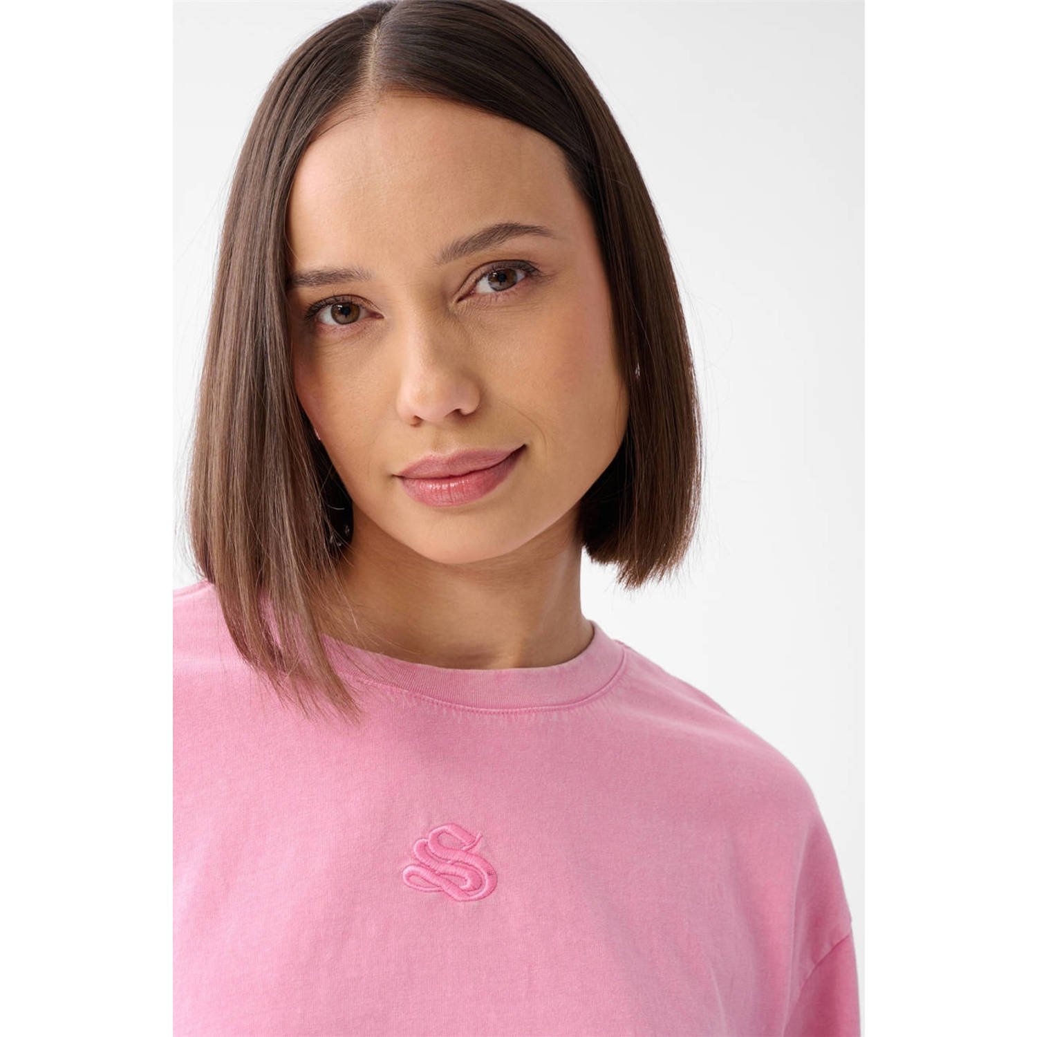 Shoeby T-shirt met logo roze
