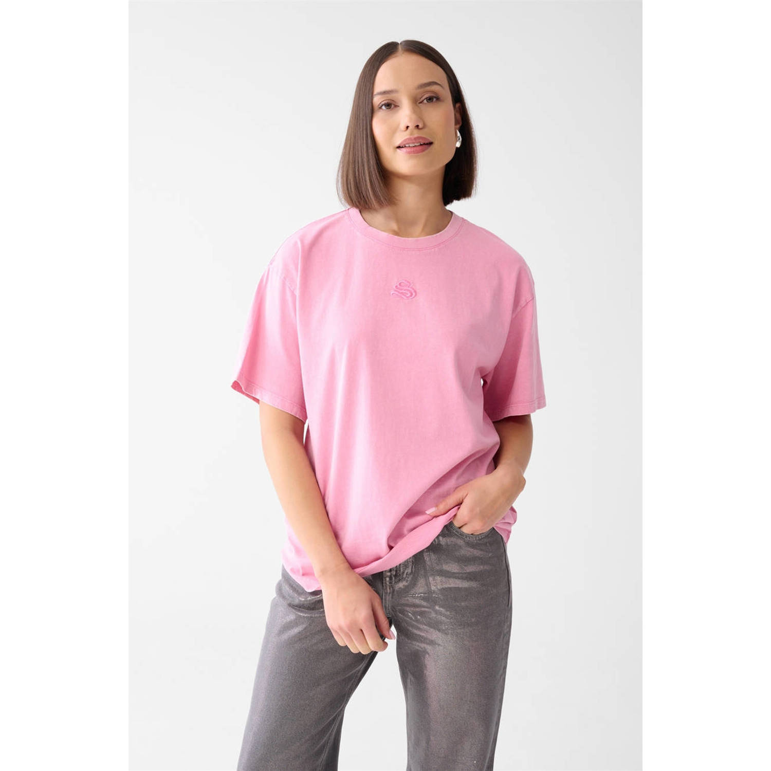 Shoeby T-shirt met logo roze