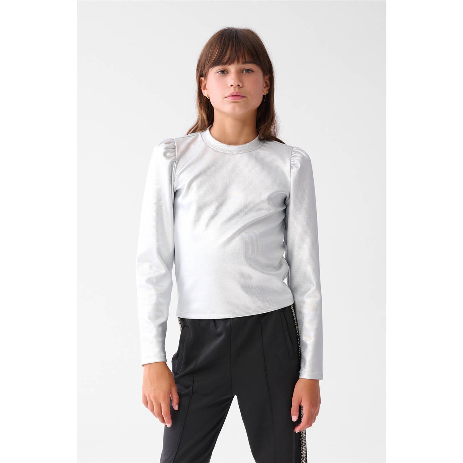 Shoeby glitter top zilver glitter