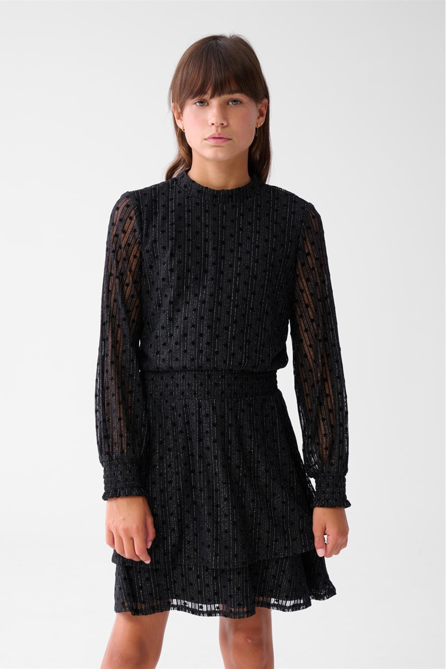 Midi-rok, A-lijn, elastische tailleband, zoom aan de voorkant korter, off-white | Ulla Popken