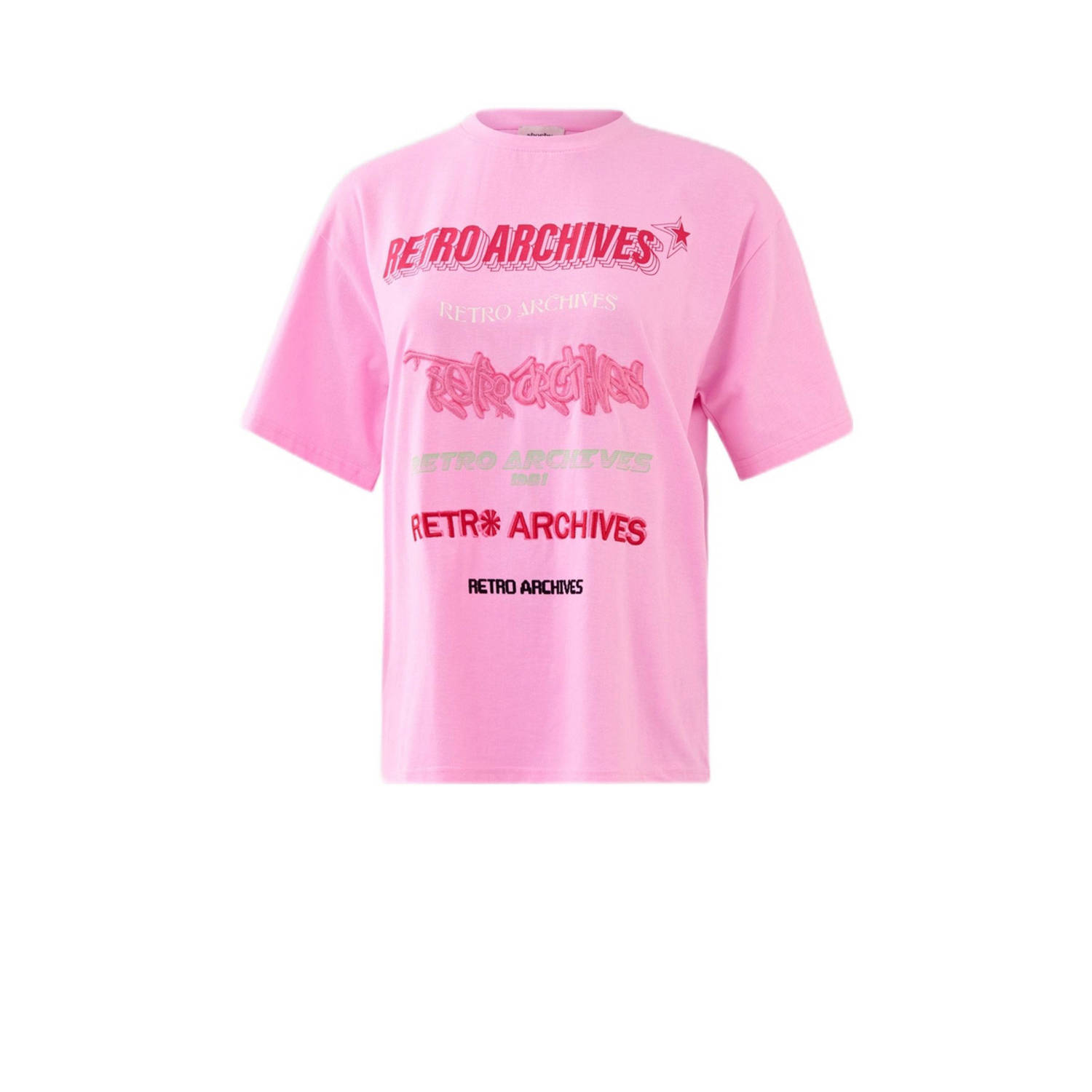 Shoeby T-shirt met tekst roze