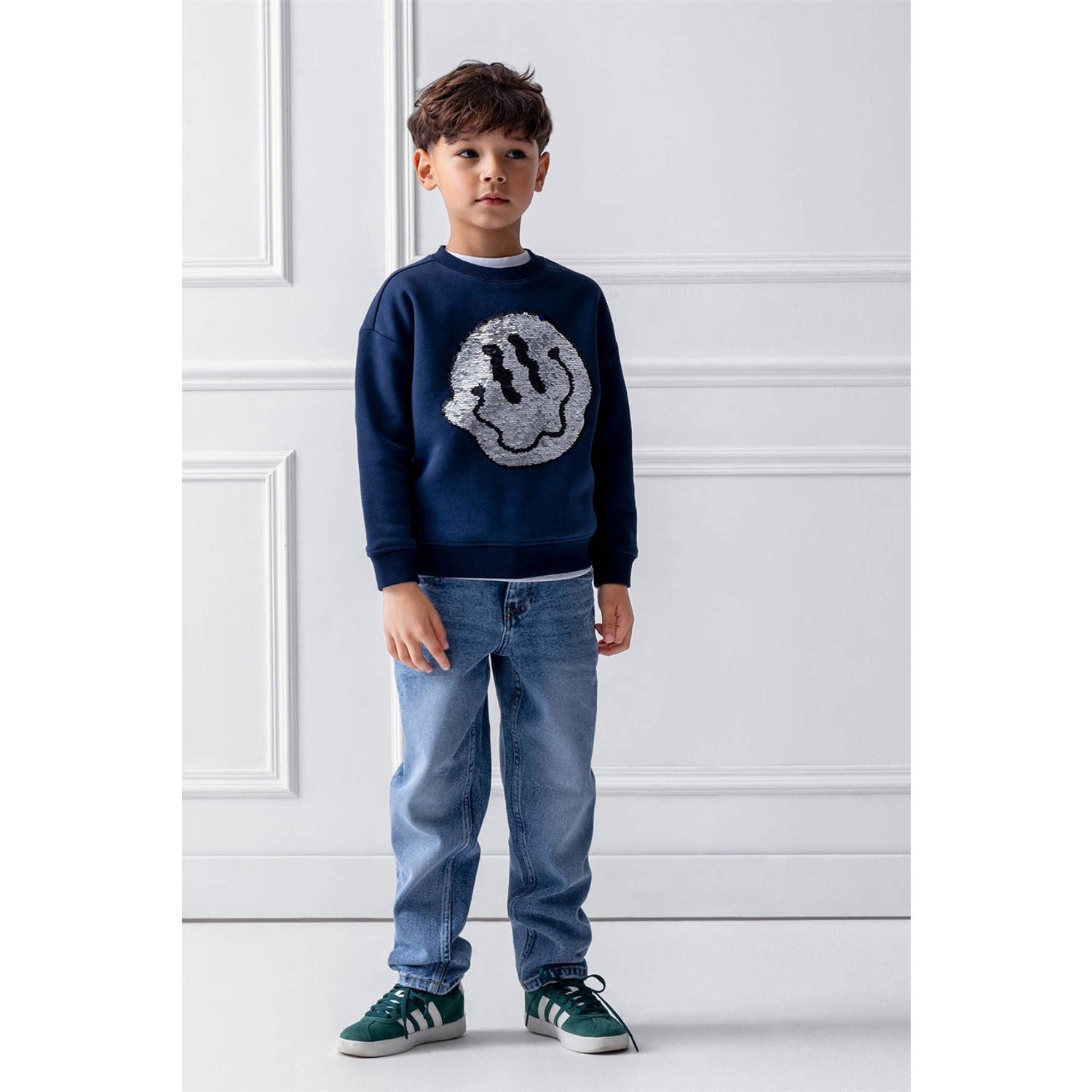 Shoeby sweater blauw pailletten