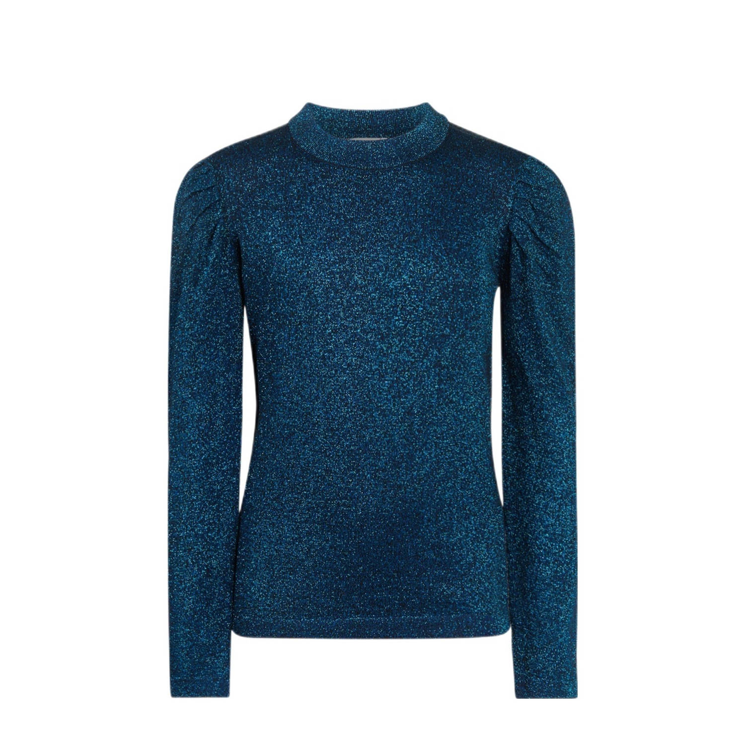 Shoeby glitter top blauw glitter