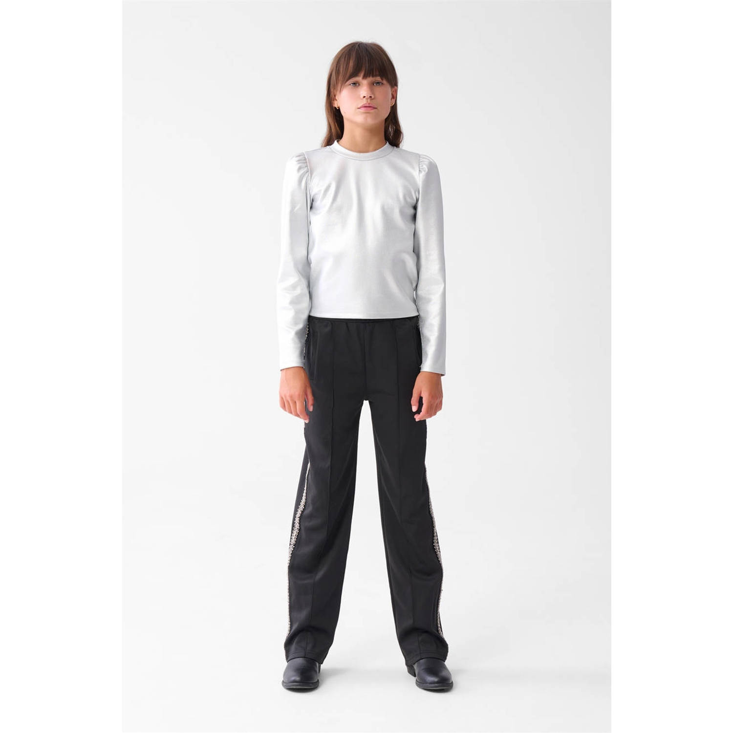Shoeby wide leg casual broek zwart