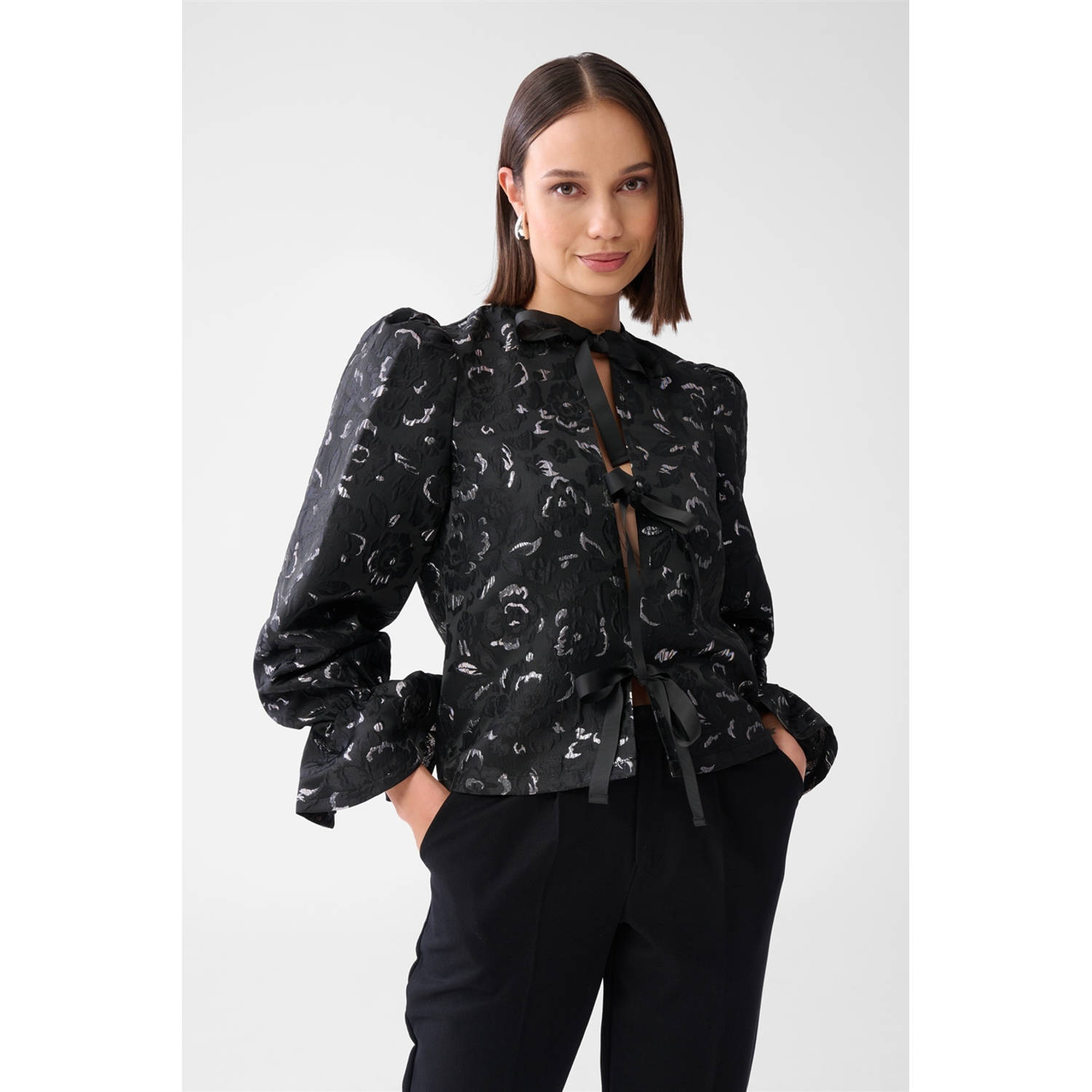 Shoeby top met all over print zwart