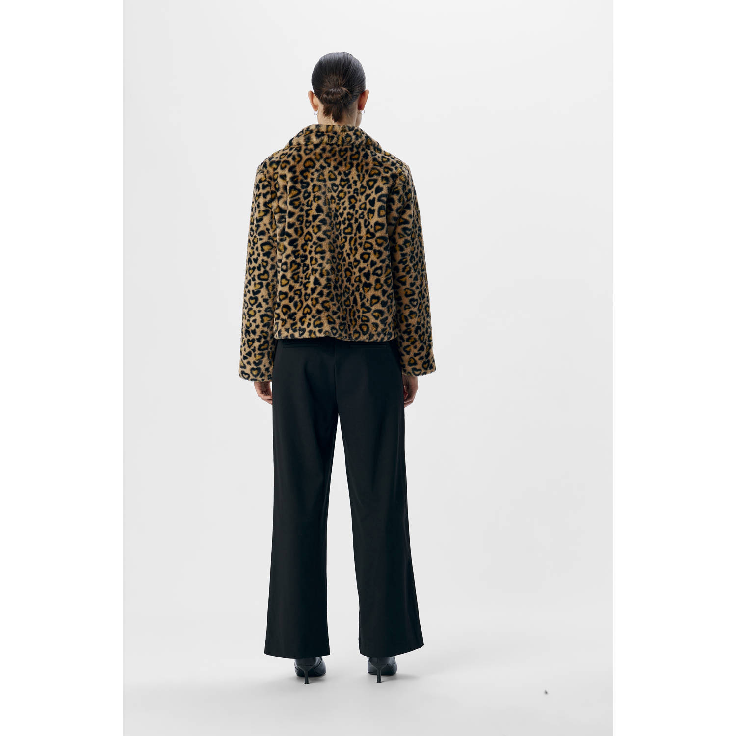 OBJECT faux fur jas bruin