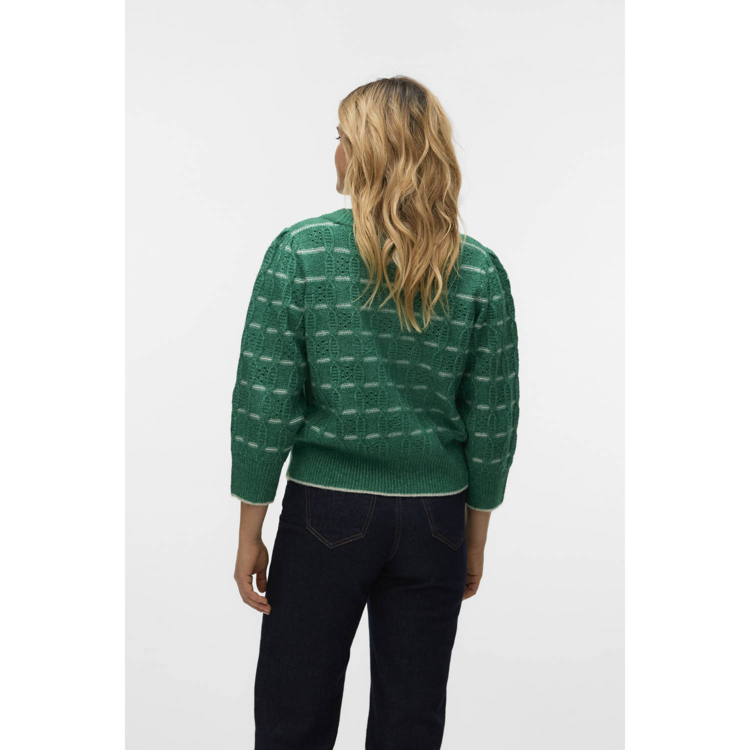 VERO MODA wollen gebreide trui groen