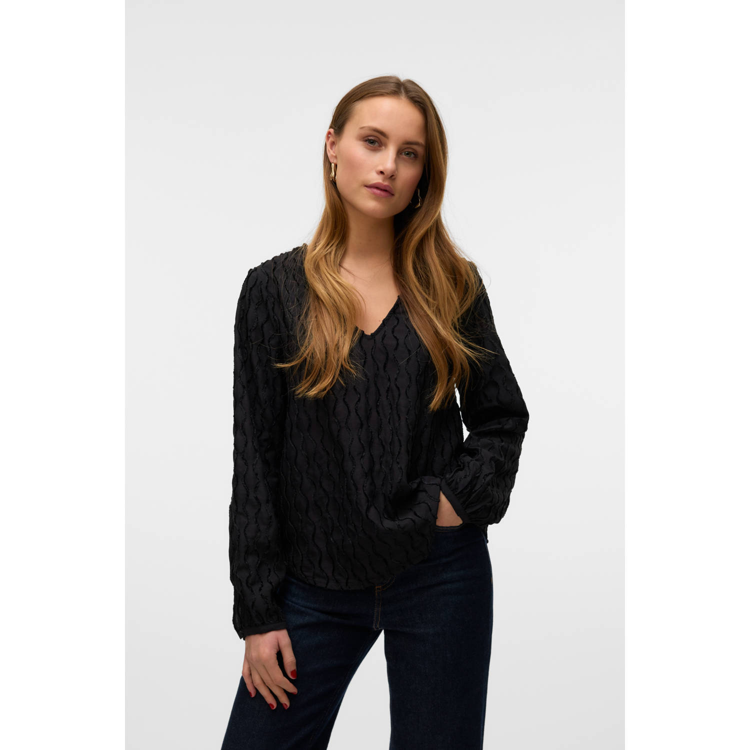 VERO MODA top VMVISTINA zwart