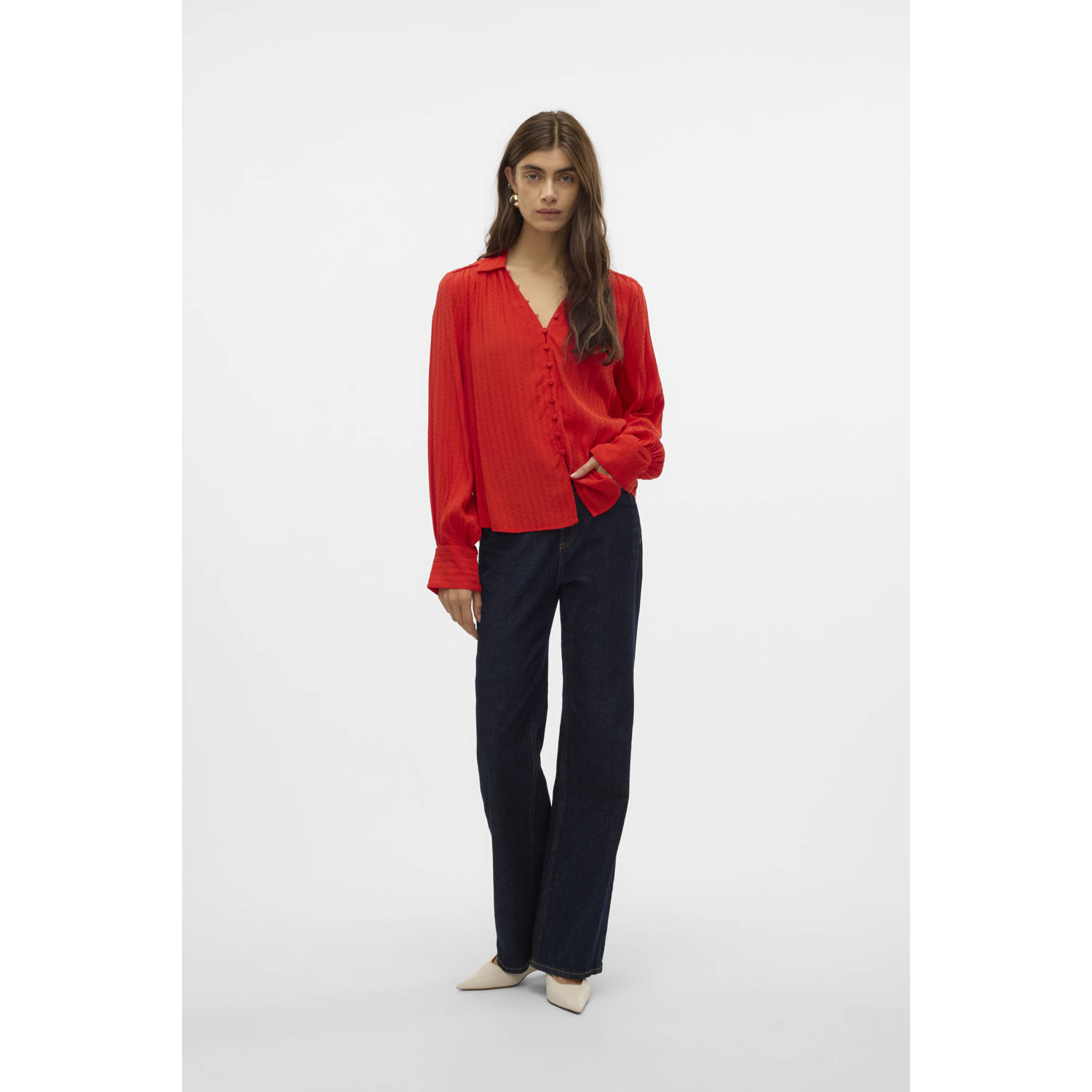 VERO MODA blouse VMVIOLET rood