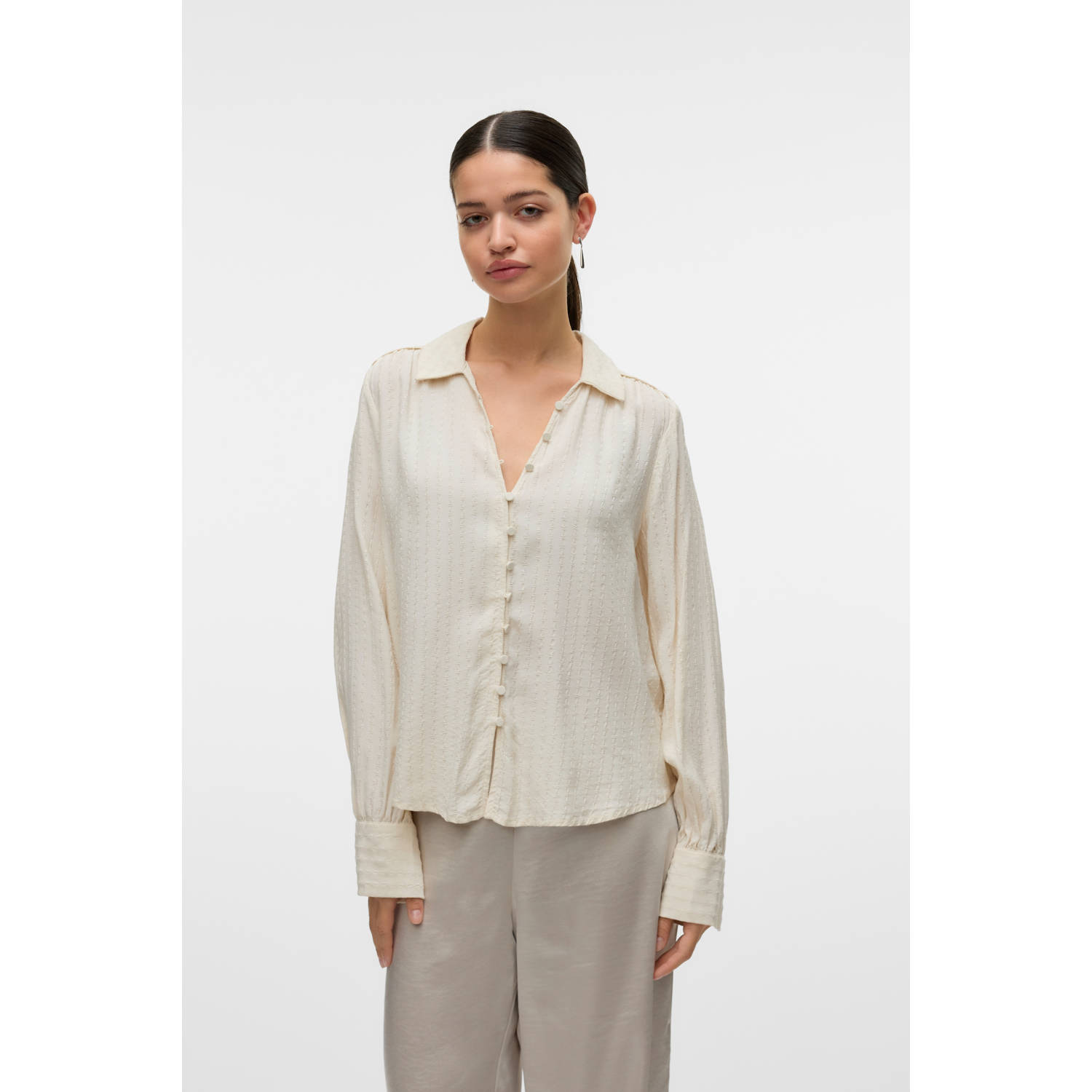 VERO MODA blouse VMVIOLET ecru