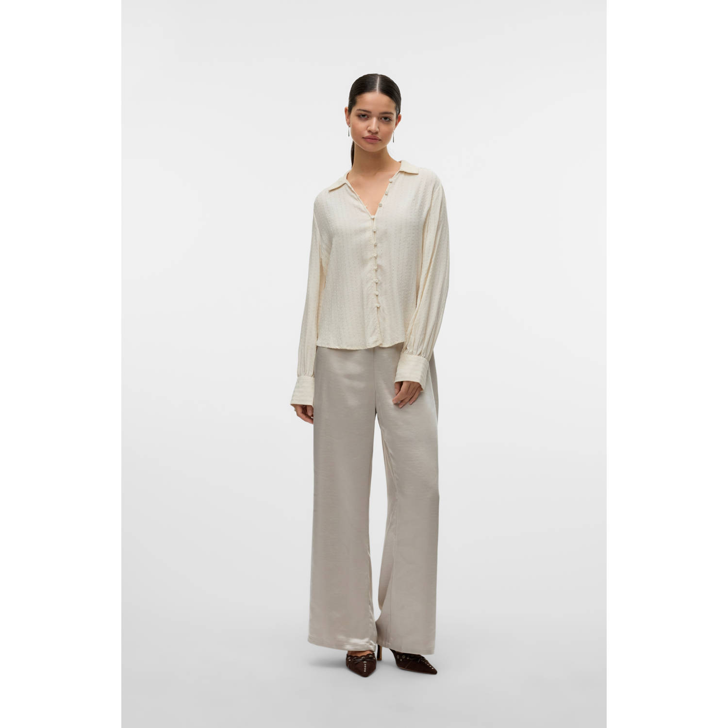 VERO MODA blouse VMVIOLET ecru