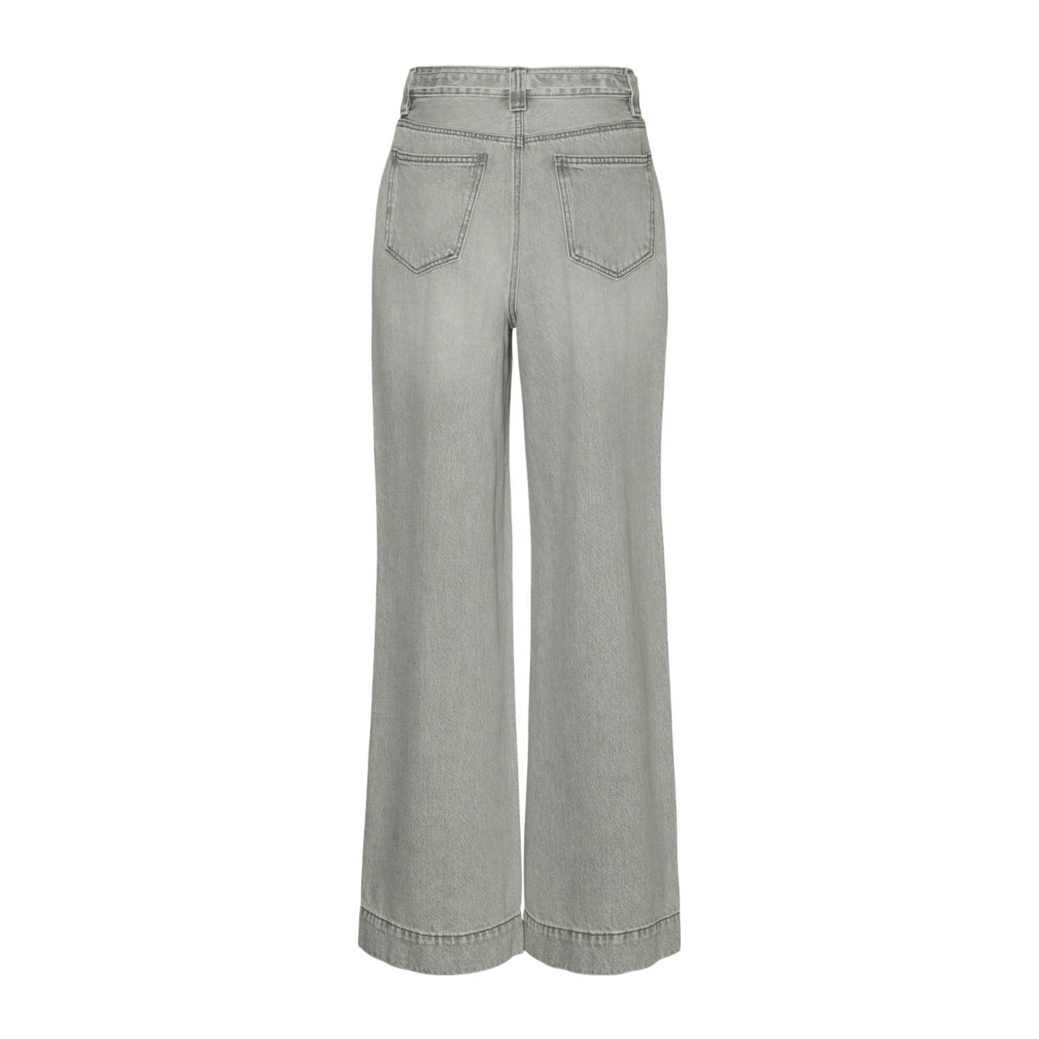 VERO MODA high waist wide leg jeans VMKATHY light grey denim