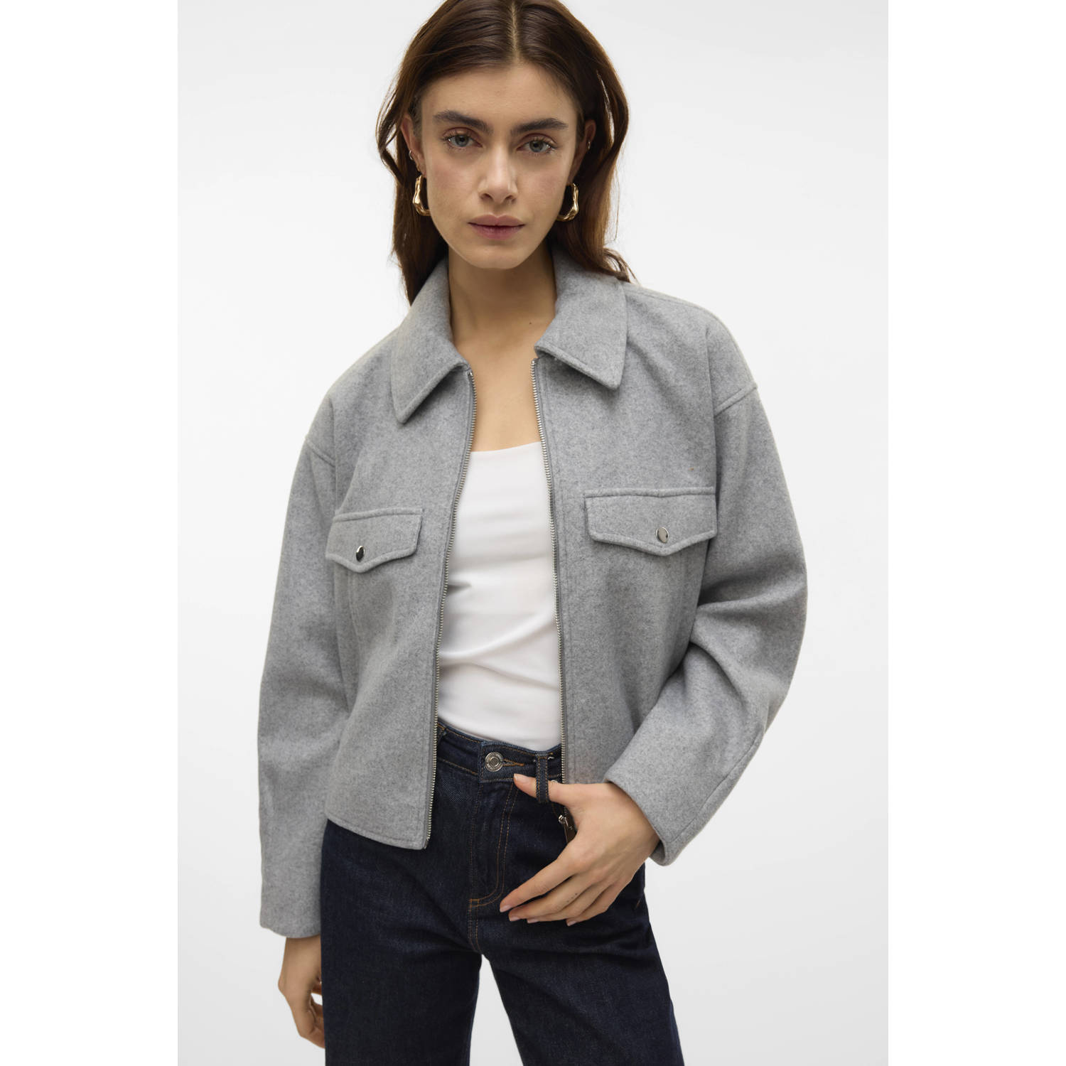 VERO MODA jasje VMFORTUNEFREJ lichtgrijs