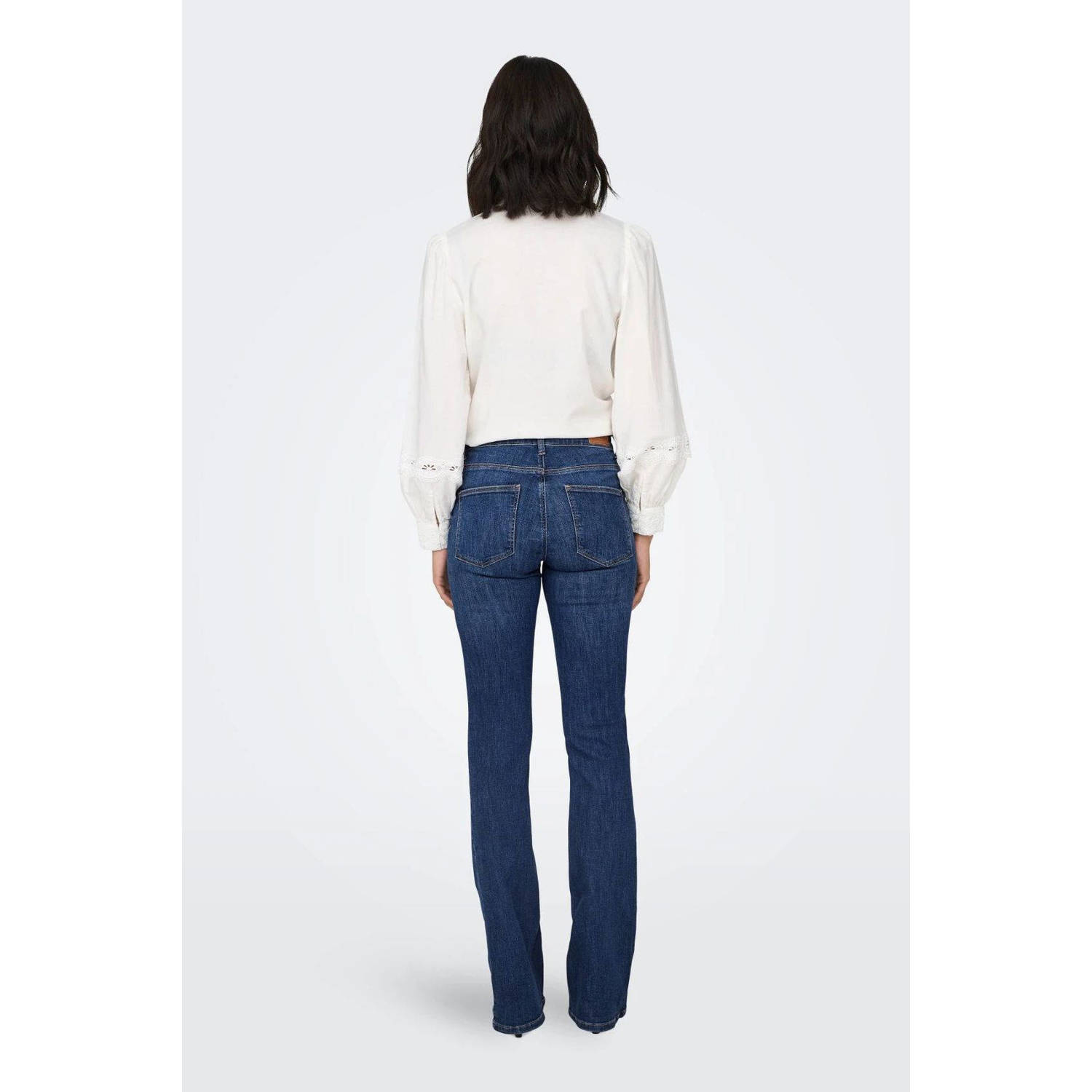 ONLY TALL regular waist flared jeans dark blue denim