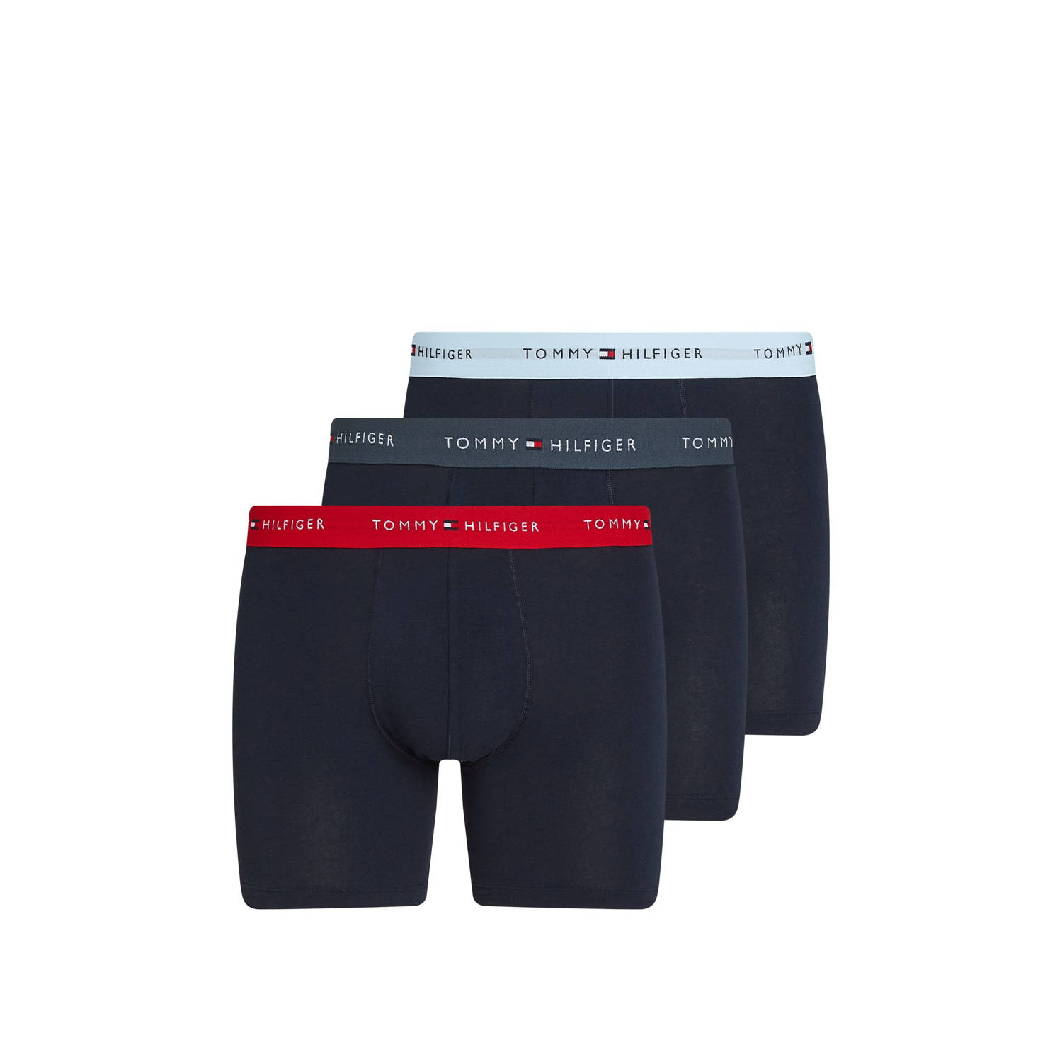 Tommy Hilfiger Underwear Boxershort 3P BOXER BRIEF WB met contrasterende logo-band (3 stuks)