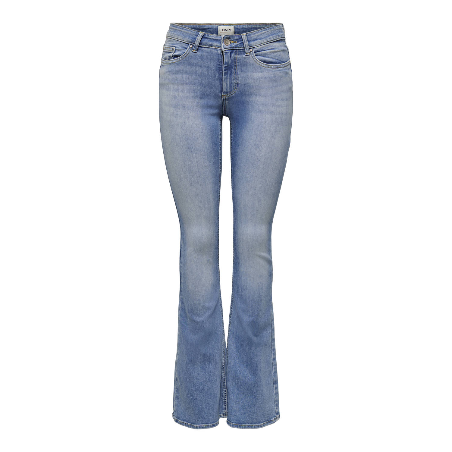 ONLY TALL regular waist flared jeans light blue denim