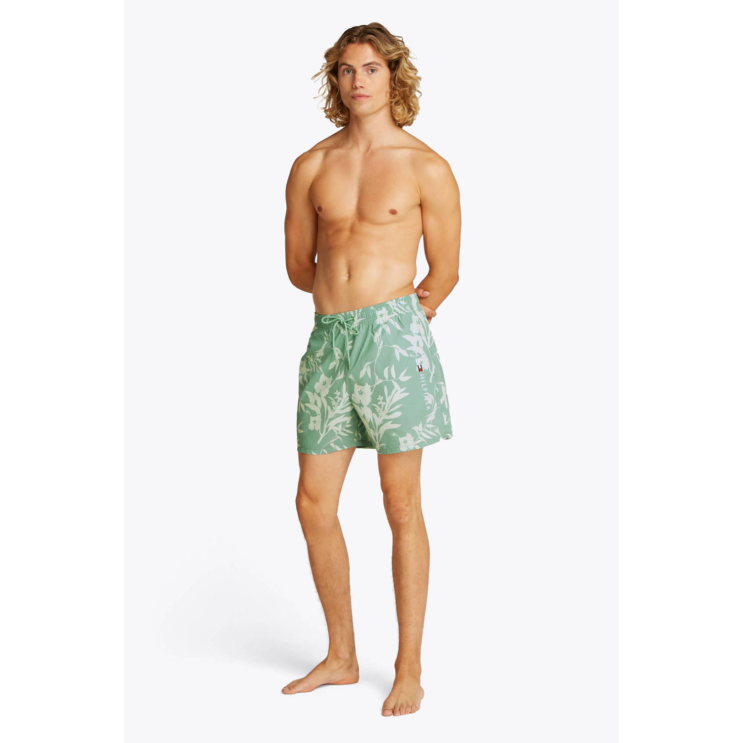 Tommy Hilfiger zwemshort groen wit