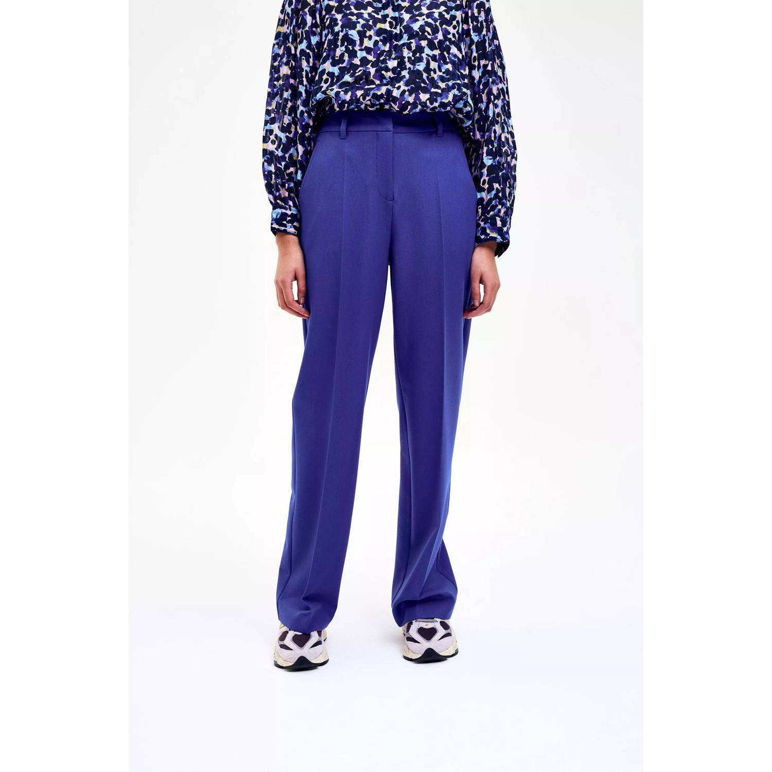 CKS straight high waist pantalon blauw