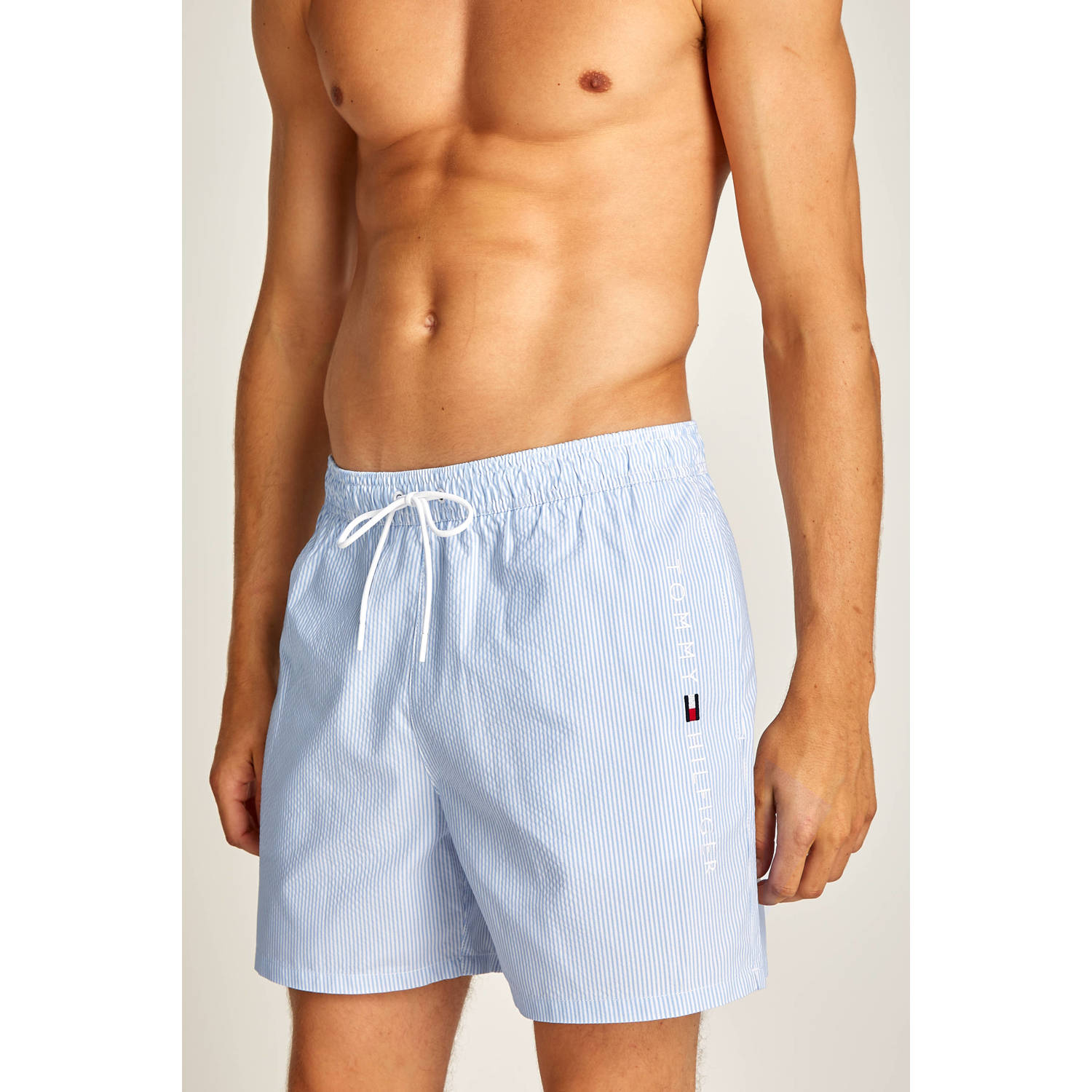 Tommy Hilfiger zwemshort lichtblauw wit