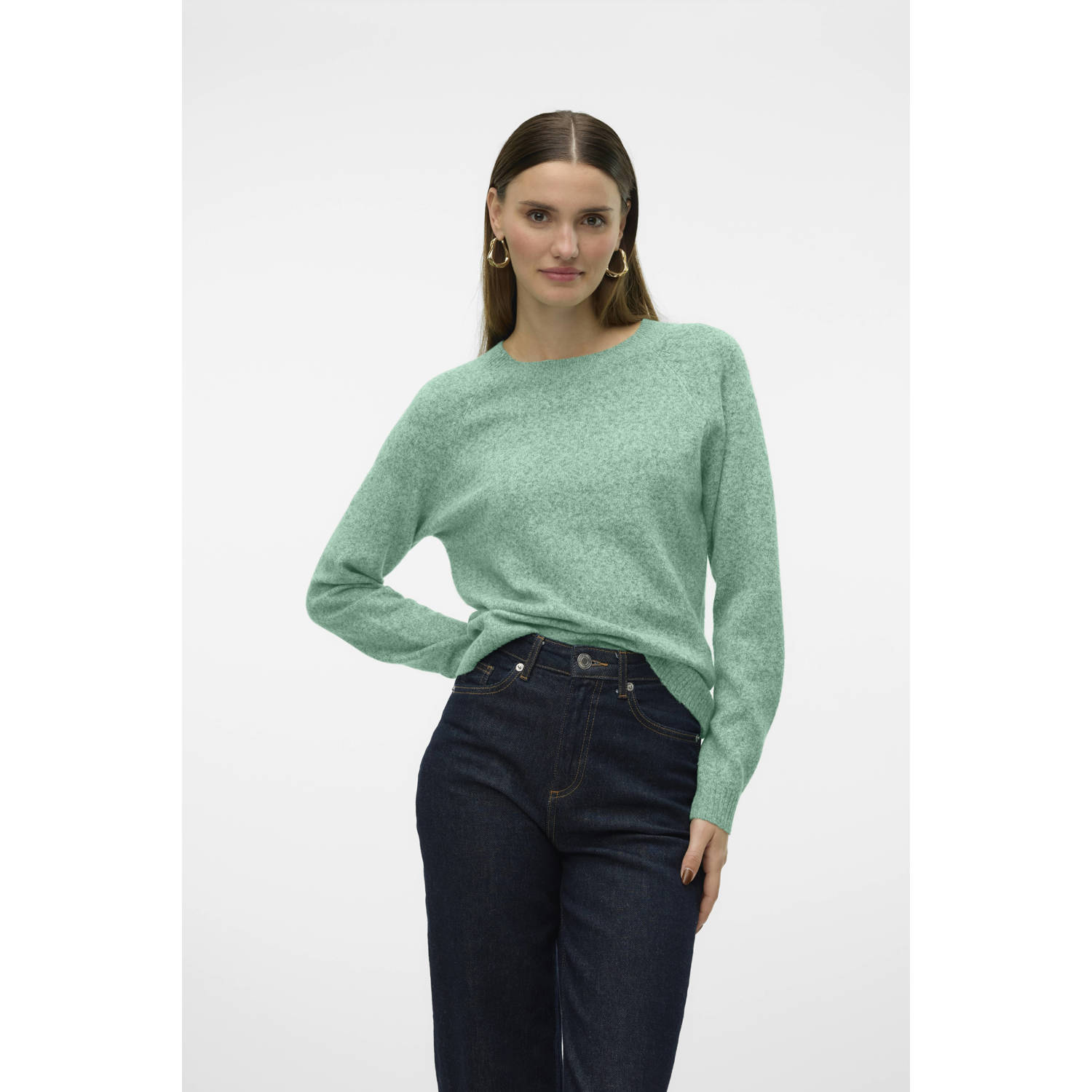 VERO MODA trui groen gebreid