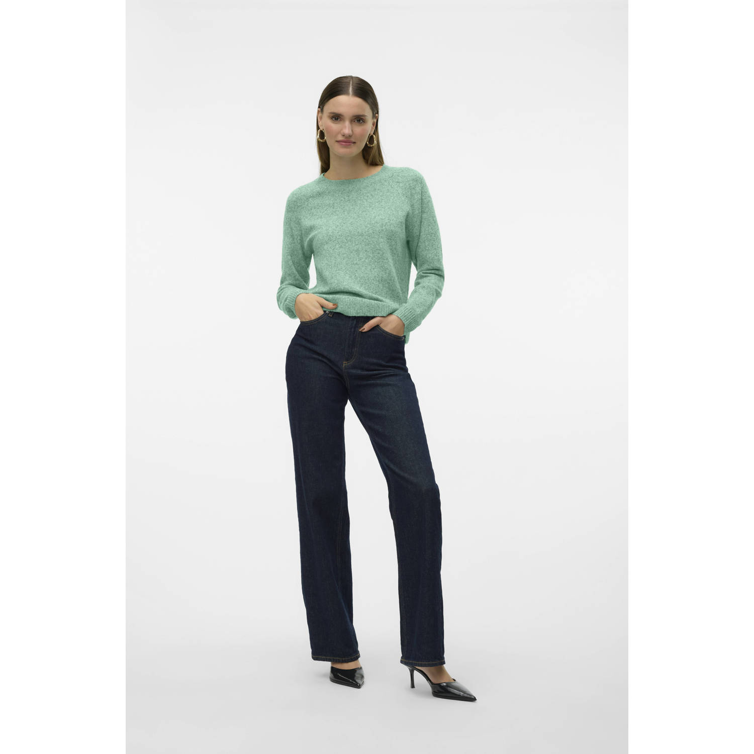 VERO MODA trui groen gebreid