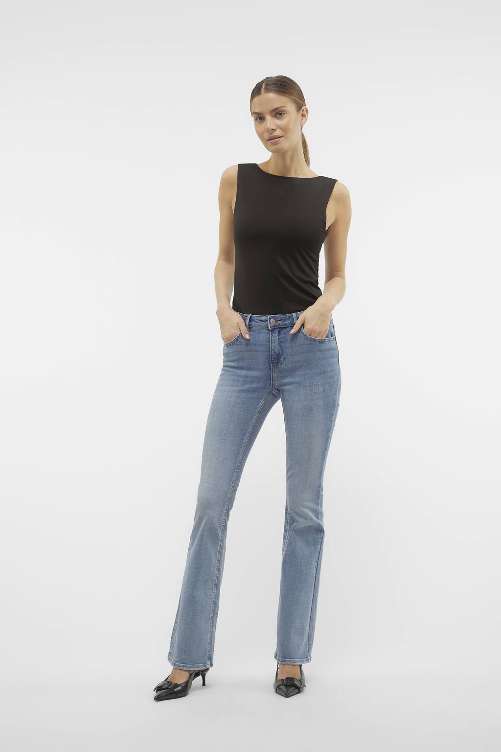 VERO MODA flared jeans VMFLASH light blue denim