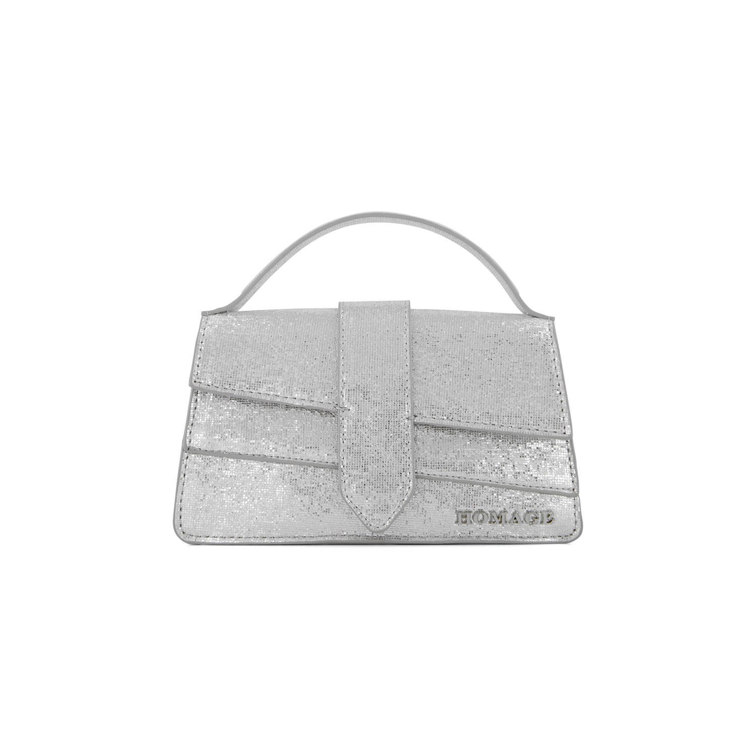Homage to Denim crossbody tas Maya zilverkleurig