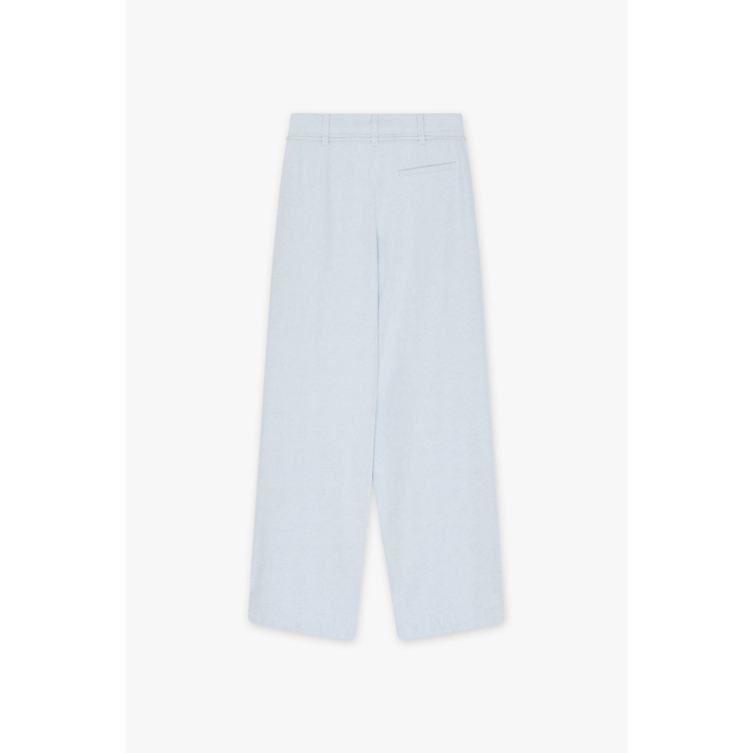 CKS wide leg high waist casual broek lichtblauw