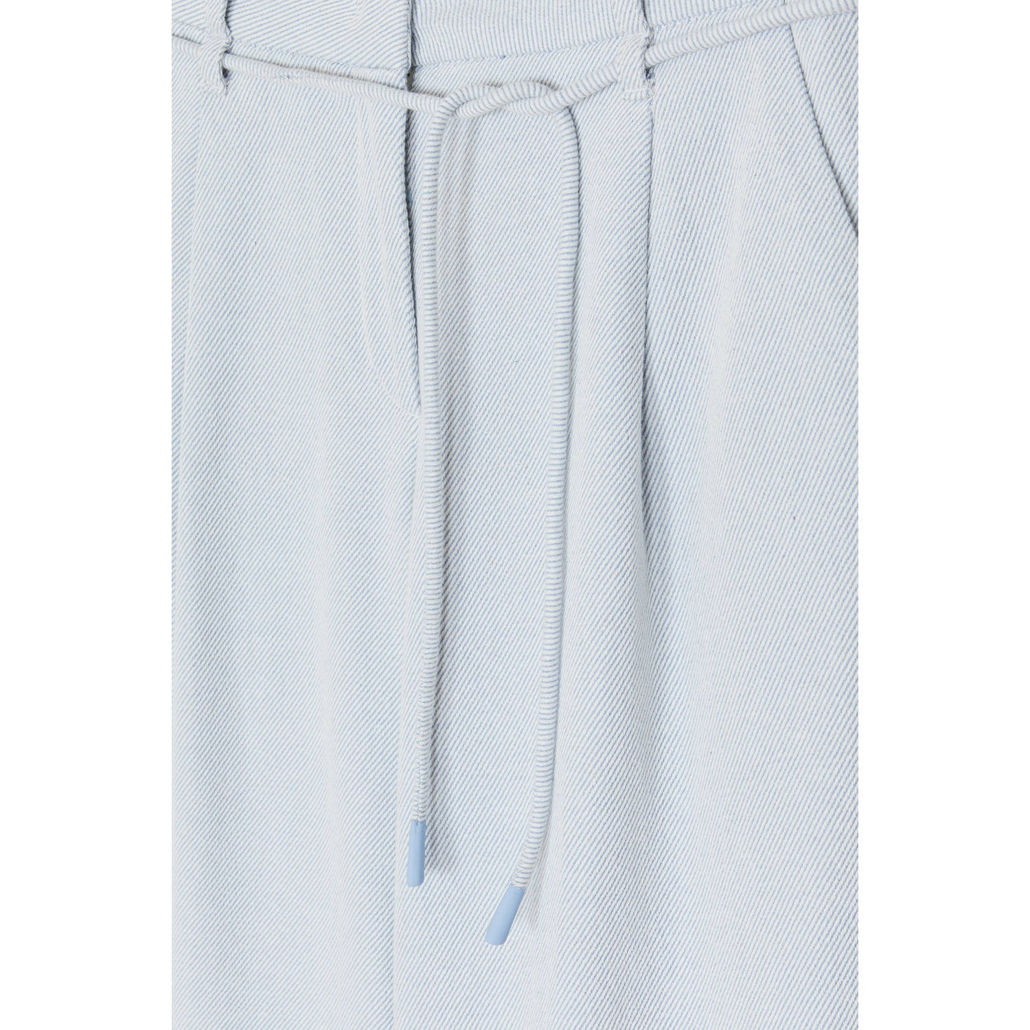 CKS wide leg high waist casual broek lichtblauw