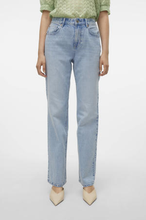 high waist straight leg jeans VMTESSA light blue denim