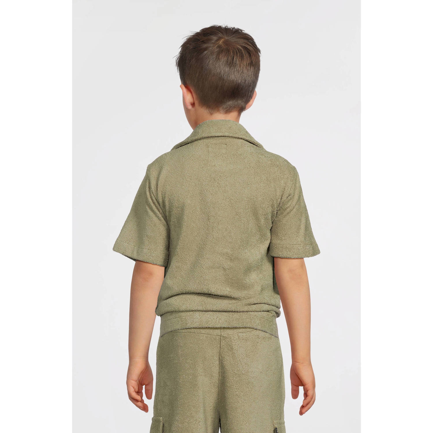 Me & My Monkey overhemd van badstof khaki