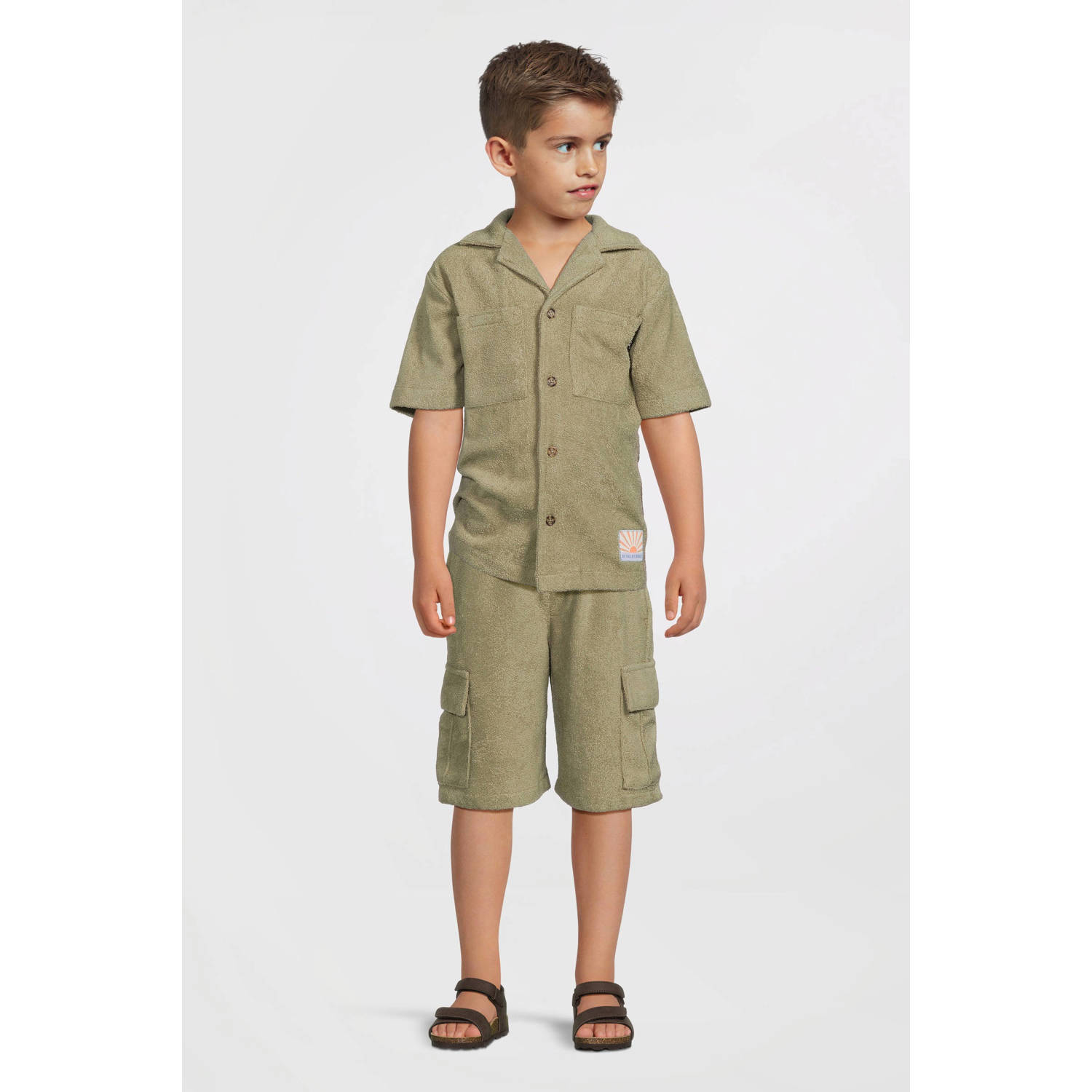 Me & My Monkey short van badstof khaki