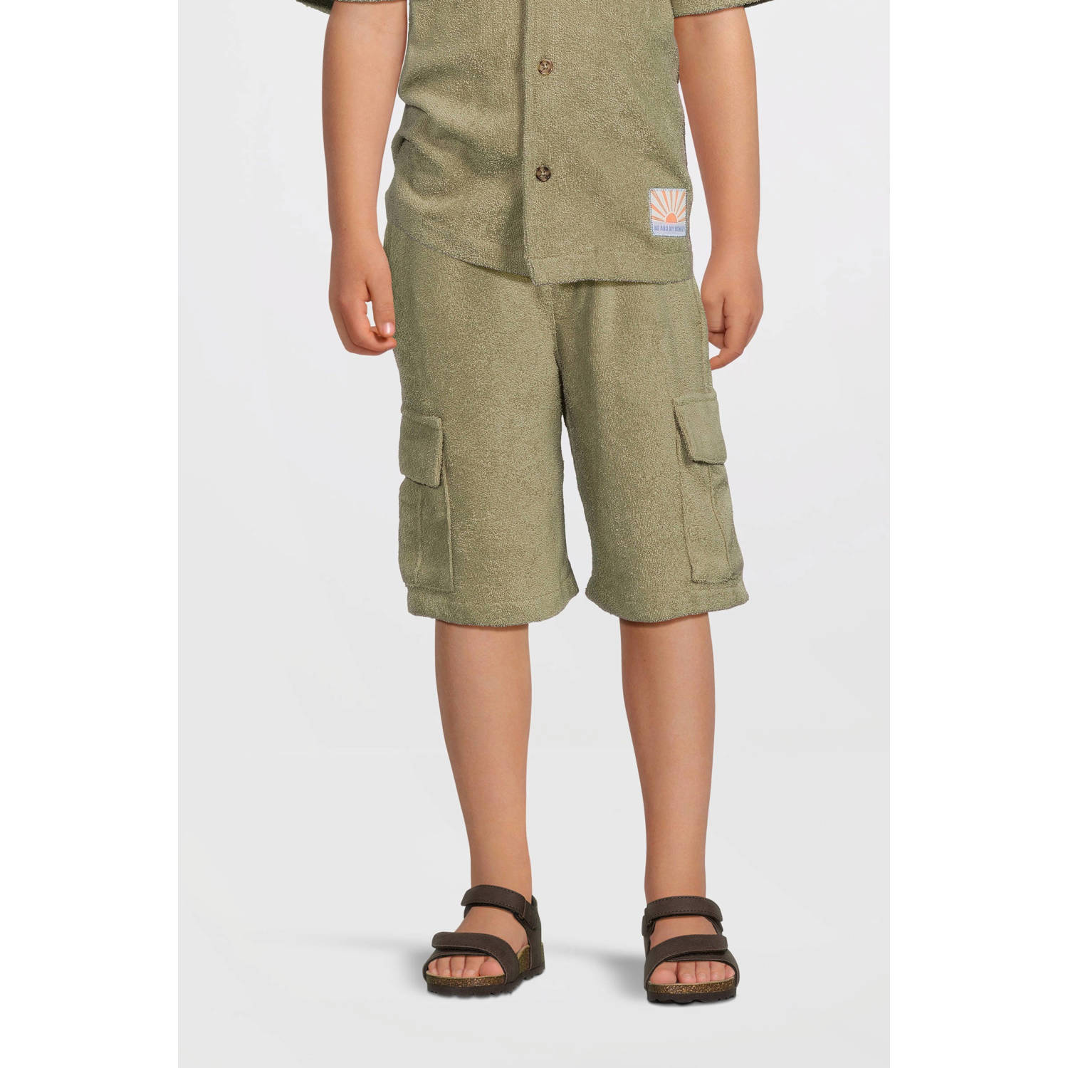 Me & My Monkey short van badstof khaki