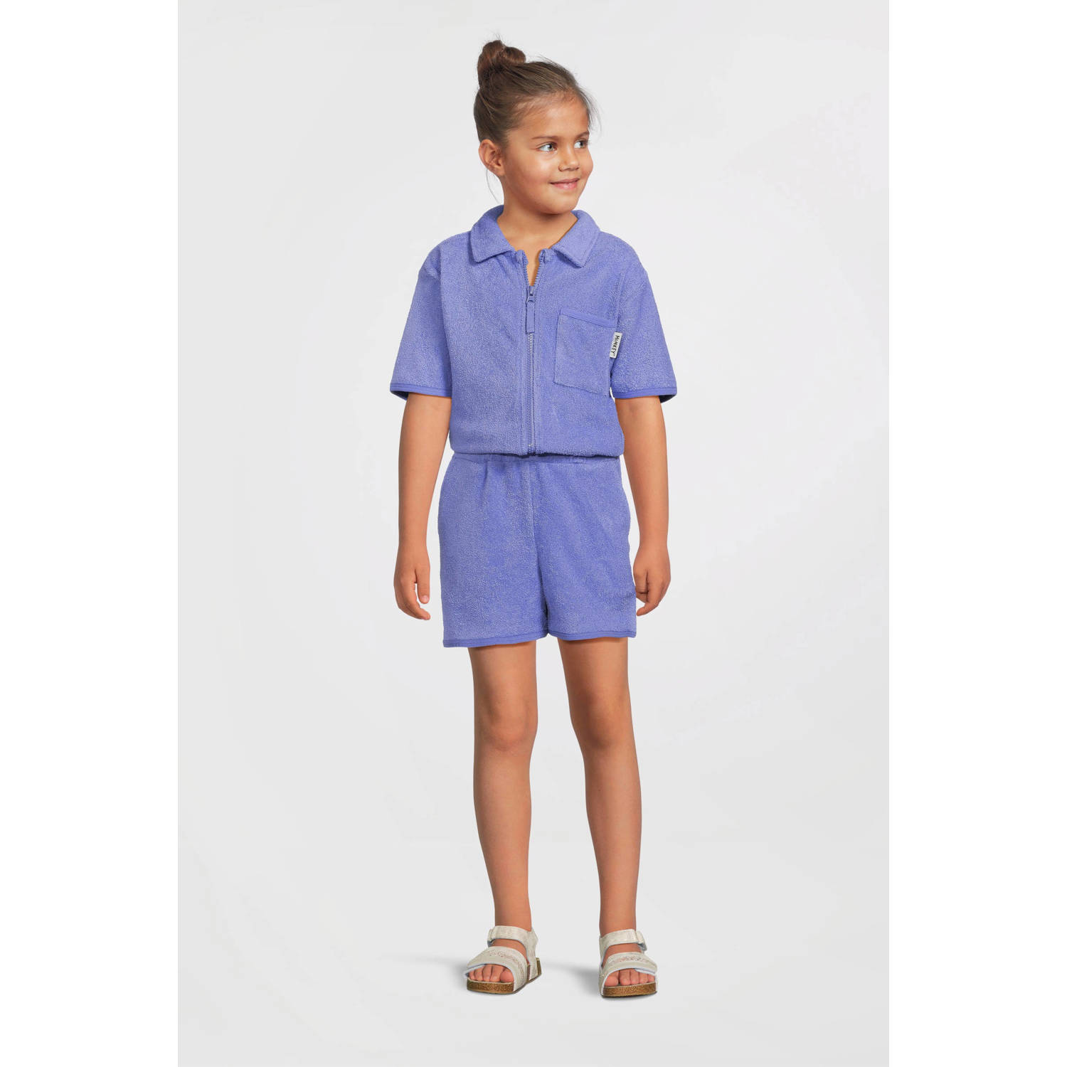 Me & My Monkey playsuit van badstof paars
