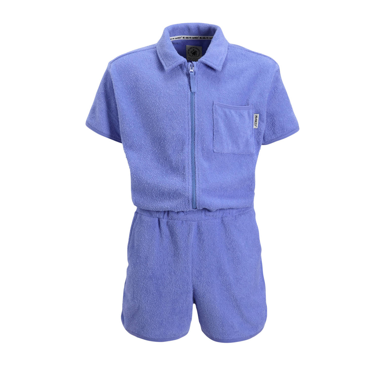 Me & My Monkey playsuit van badstof paars